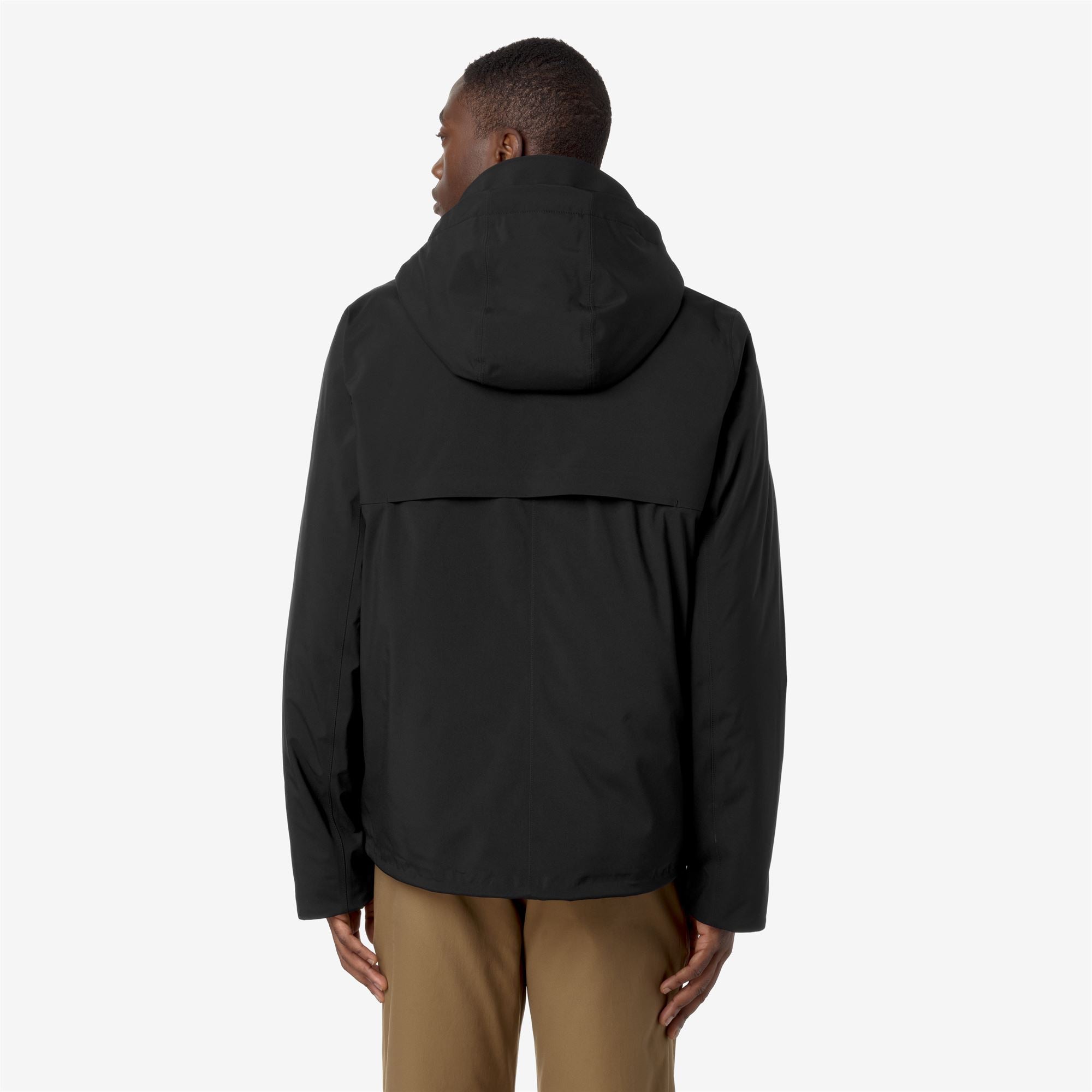 k-way-jacken-bonded-padded-veste-court-homme-black-pure image 3