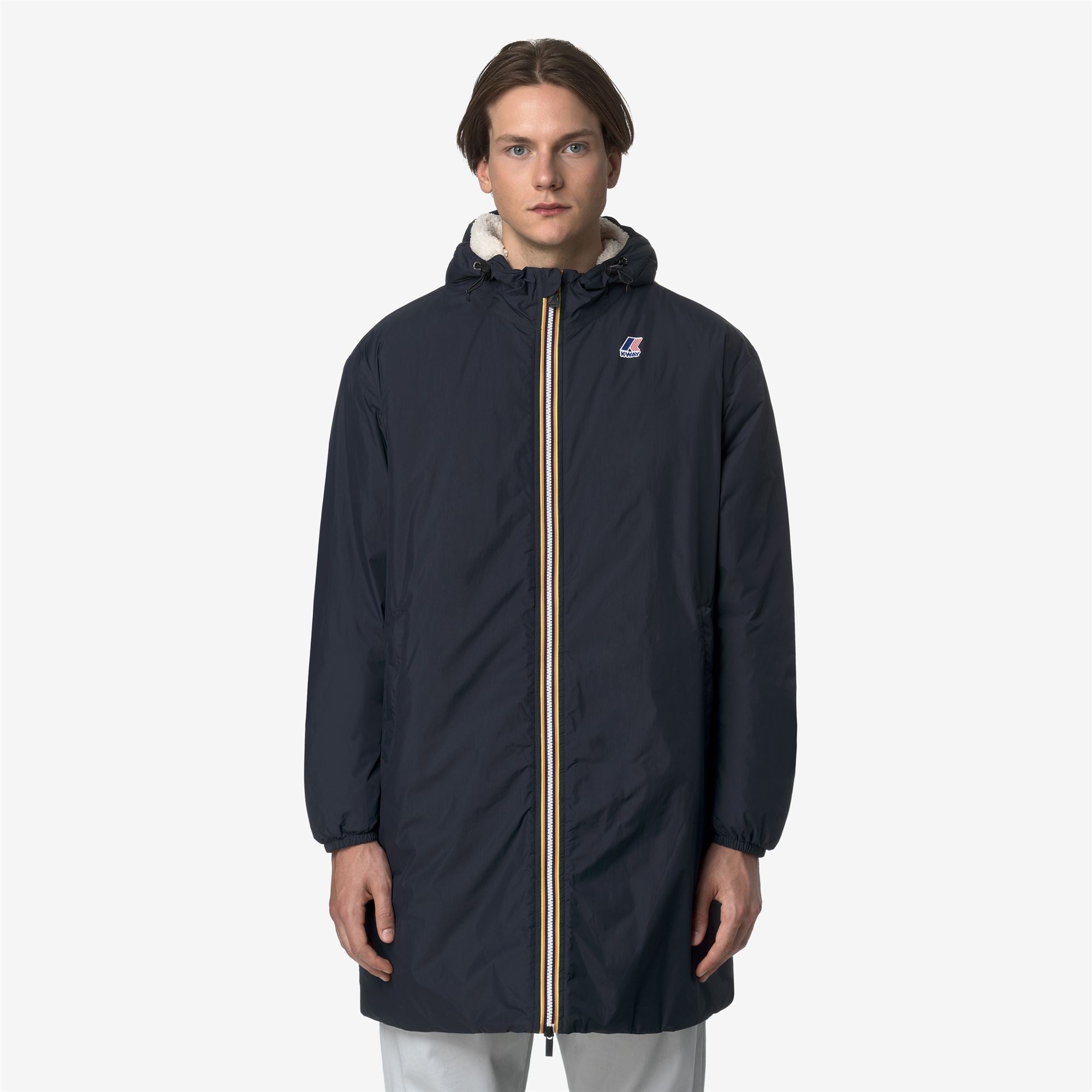 k-way-le-vrai-4-0-eiffel-east-orsetto-veste-3-4-unisexe-blue-depth image 5