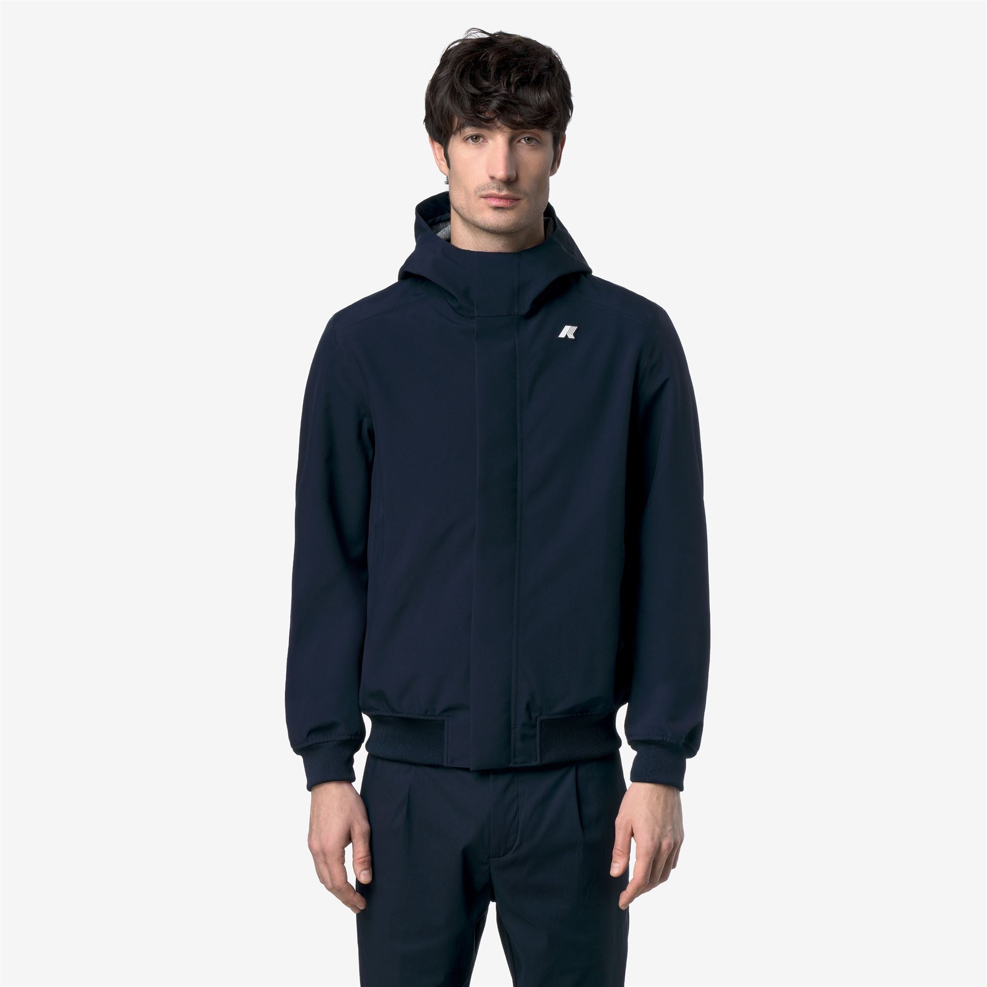 k-way-joachim-bonded-jersey-veste-courte-homme-blue-depth image 1