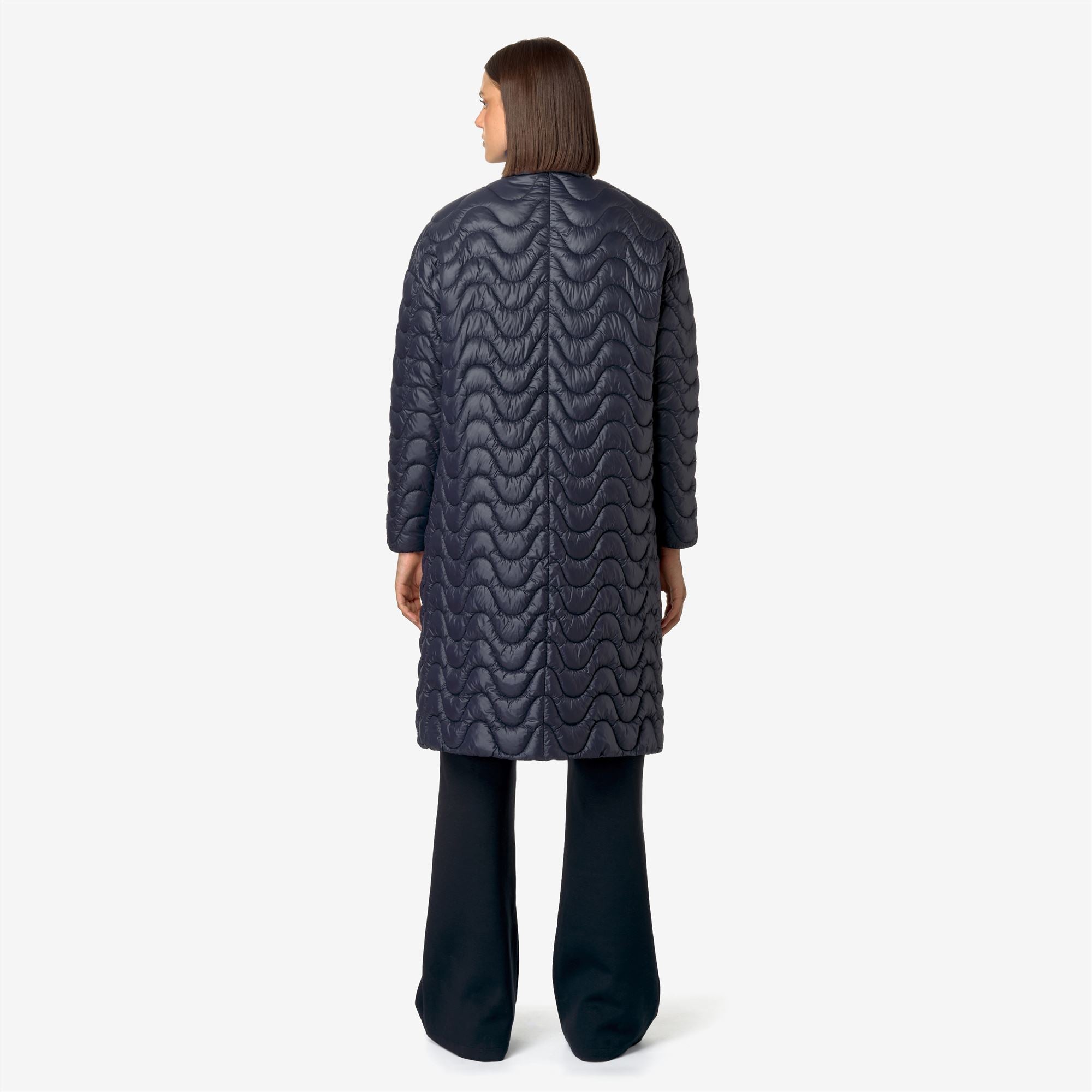 k-way-sonja-quilted-warm-veste-longue-femme-blue-depth image 3