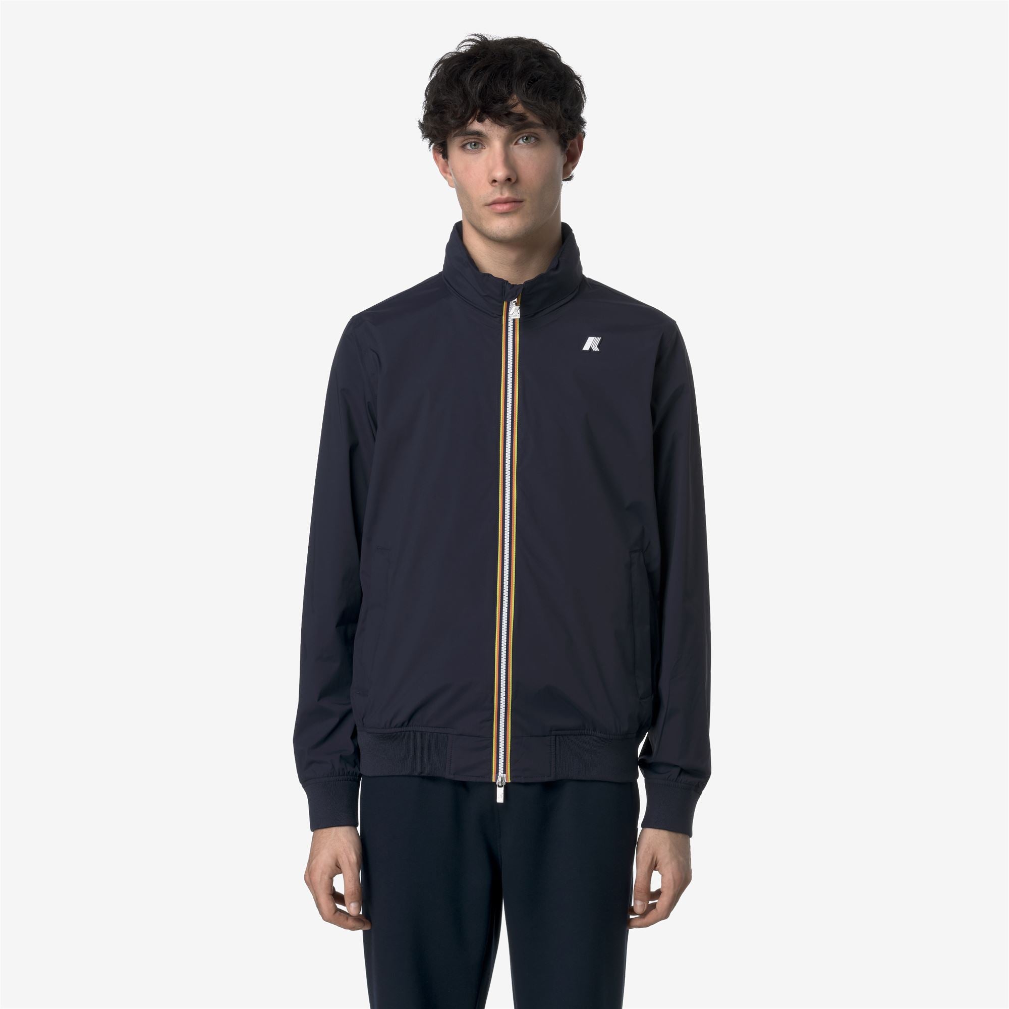 k-way-amaury-stretch-nylon-jersey-veste-court-homme-blue-depth image 1