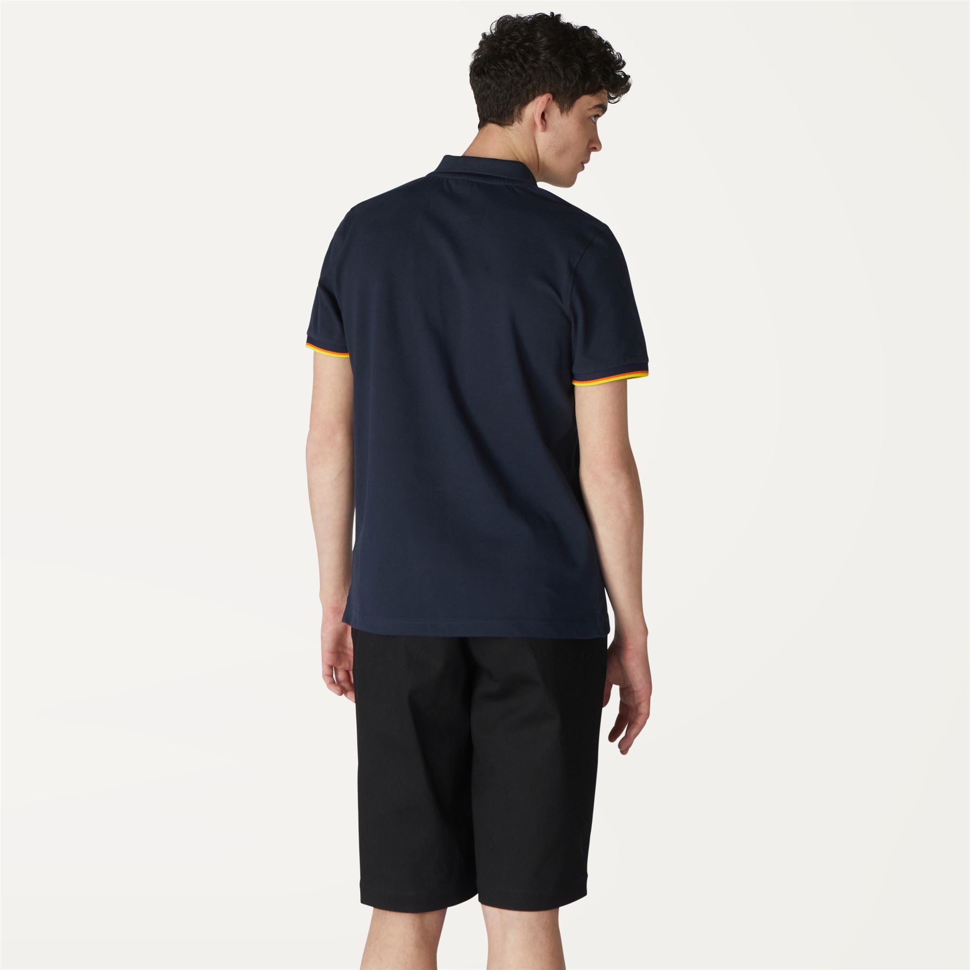 k-way-vincent-contrast-stretch-polo-homme-blue-depth image 3