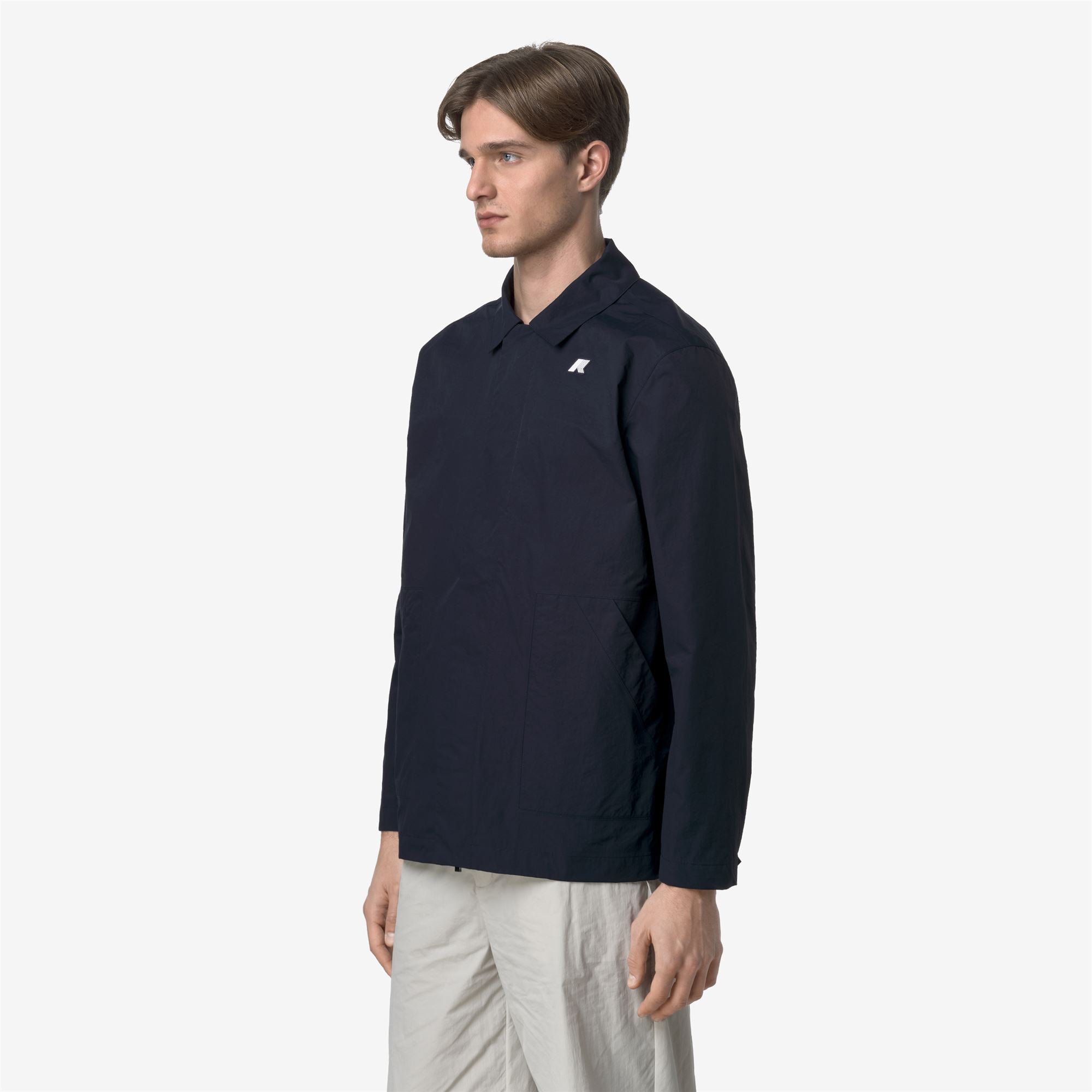 k-way-broen-cotton-nylon-veste-court-homme-blue-depth image 2