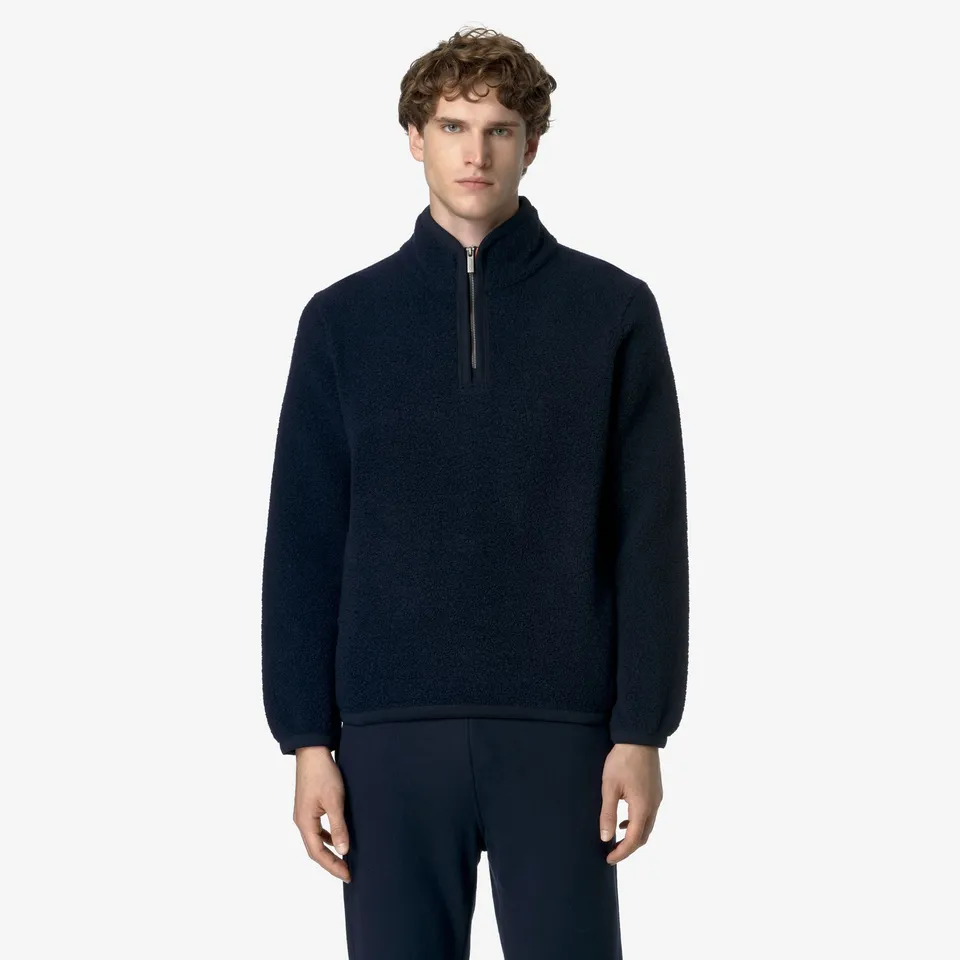 k-way-ern-wool-fleece-pull-over-polaire-homme-blue-depth image 1