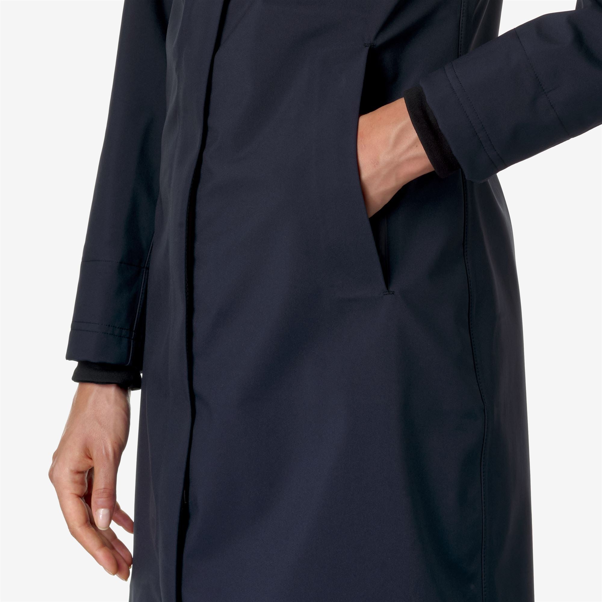 k-way-stephy-bonded-veste-3-4-femme-blue-depth image 4