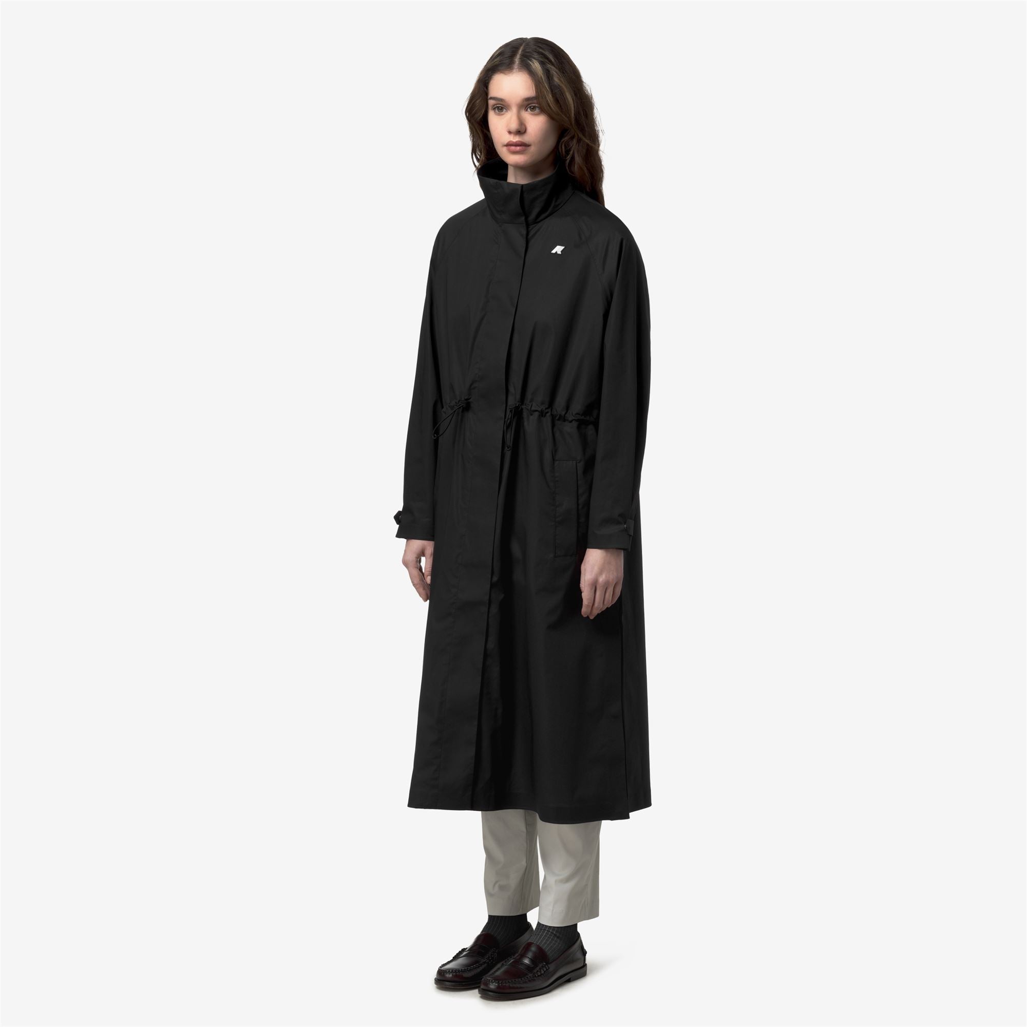 k-way-barbrein-cotton-3layers-manteau-long-femme-black-pure image 2
