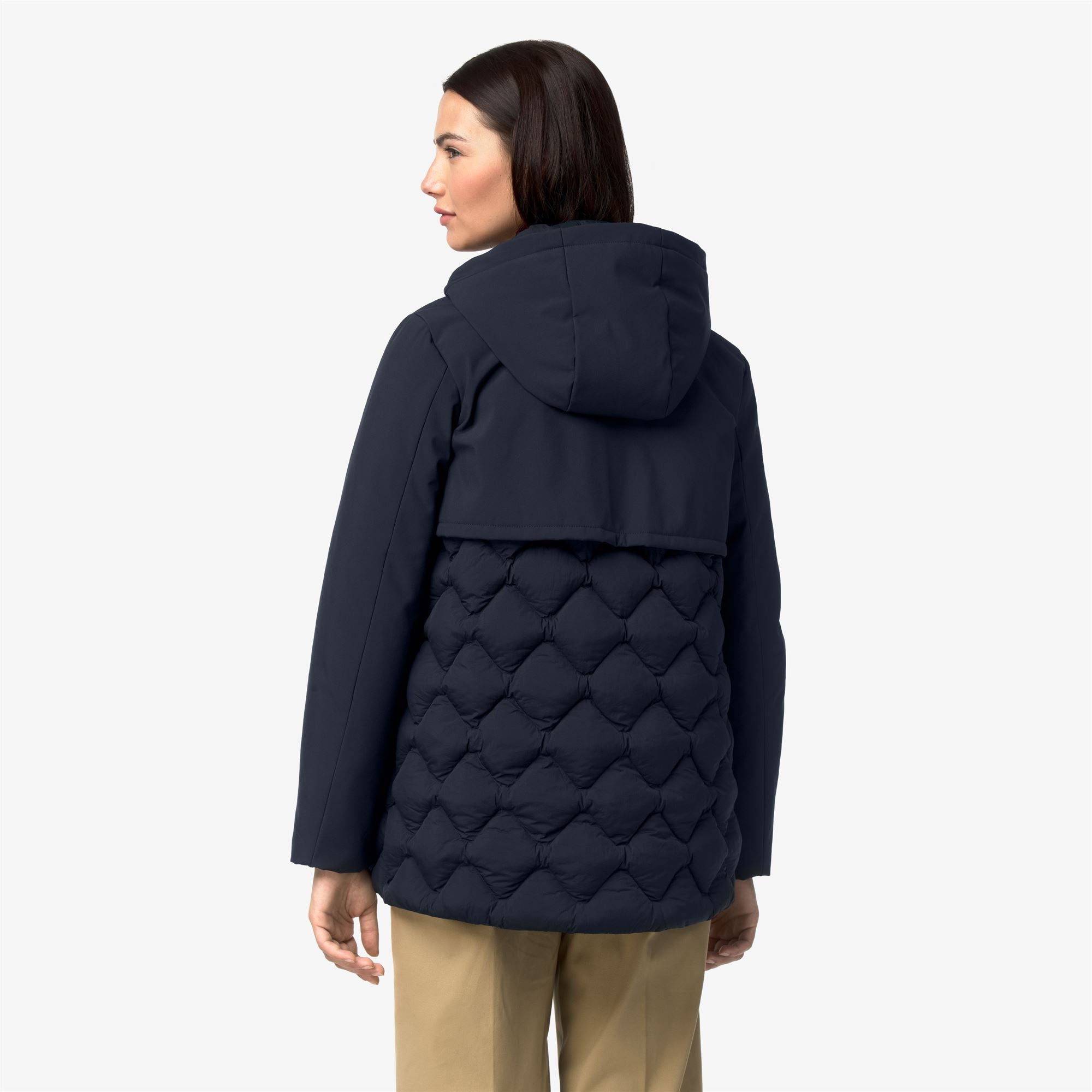 k-way-siphane-hybrid-warm-shell-veste-femme-blue-depth image 3