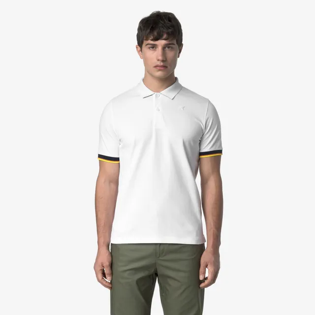 k-way-vincent-pique-slim-polo-homme-white image 1