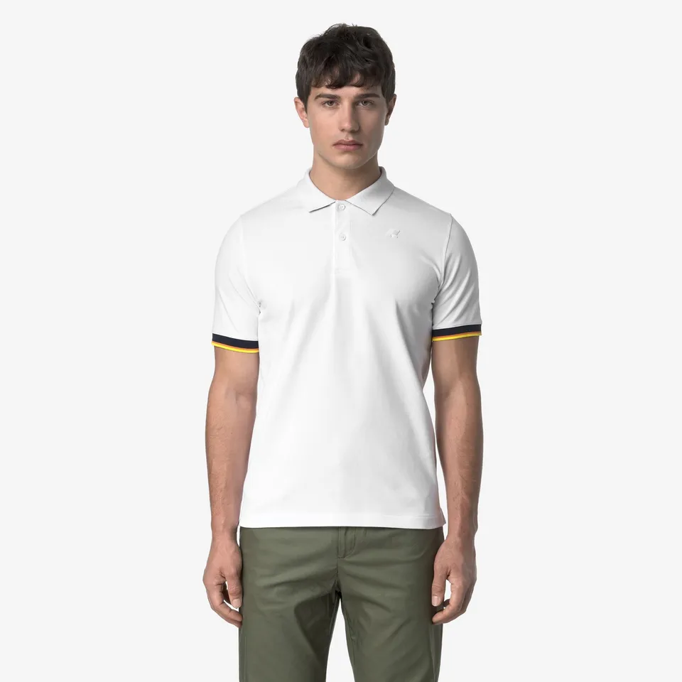k-way-vincent-pique-slim-polo-homme-white image 1