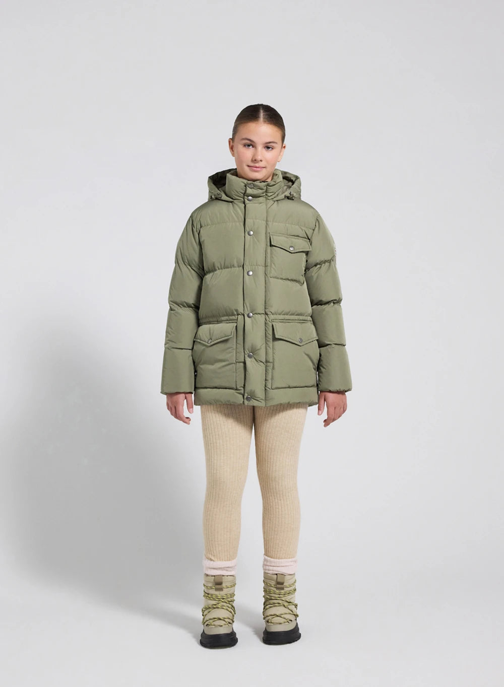 pyrenex-soal-doudoune-hiver-enfant-kaki-clair image 4