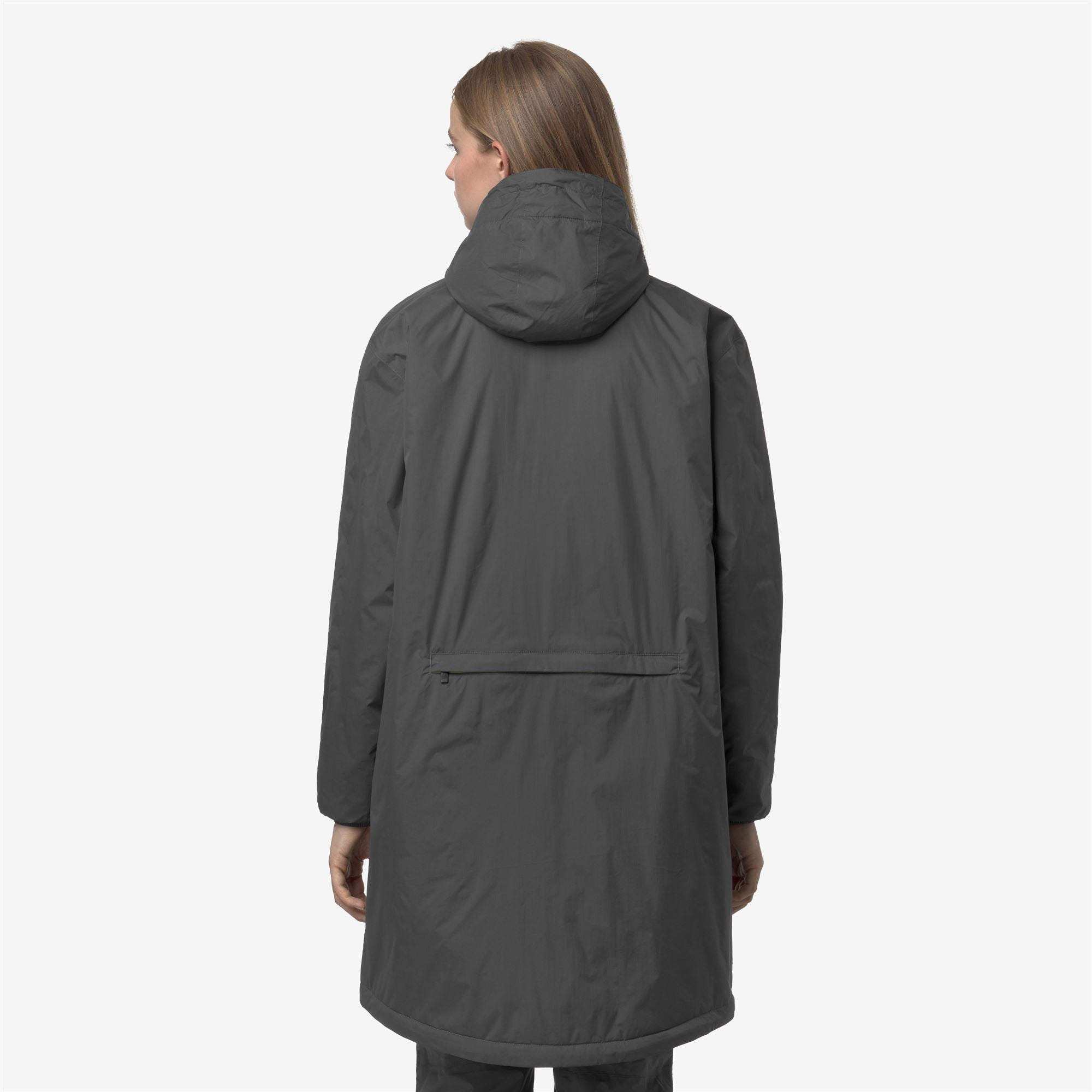 k-way-le-vrai-4-0-eiffel-east-warm-manteau-pluie-3-4-unisexe-grey-shadow-dk image 4