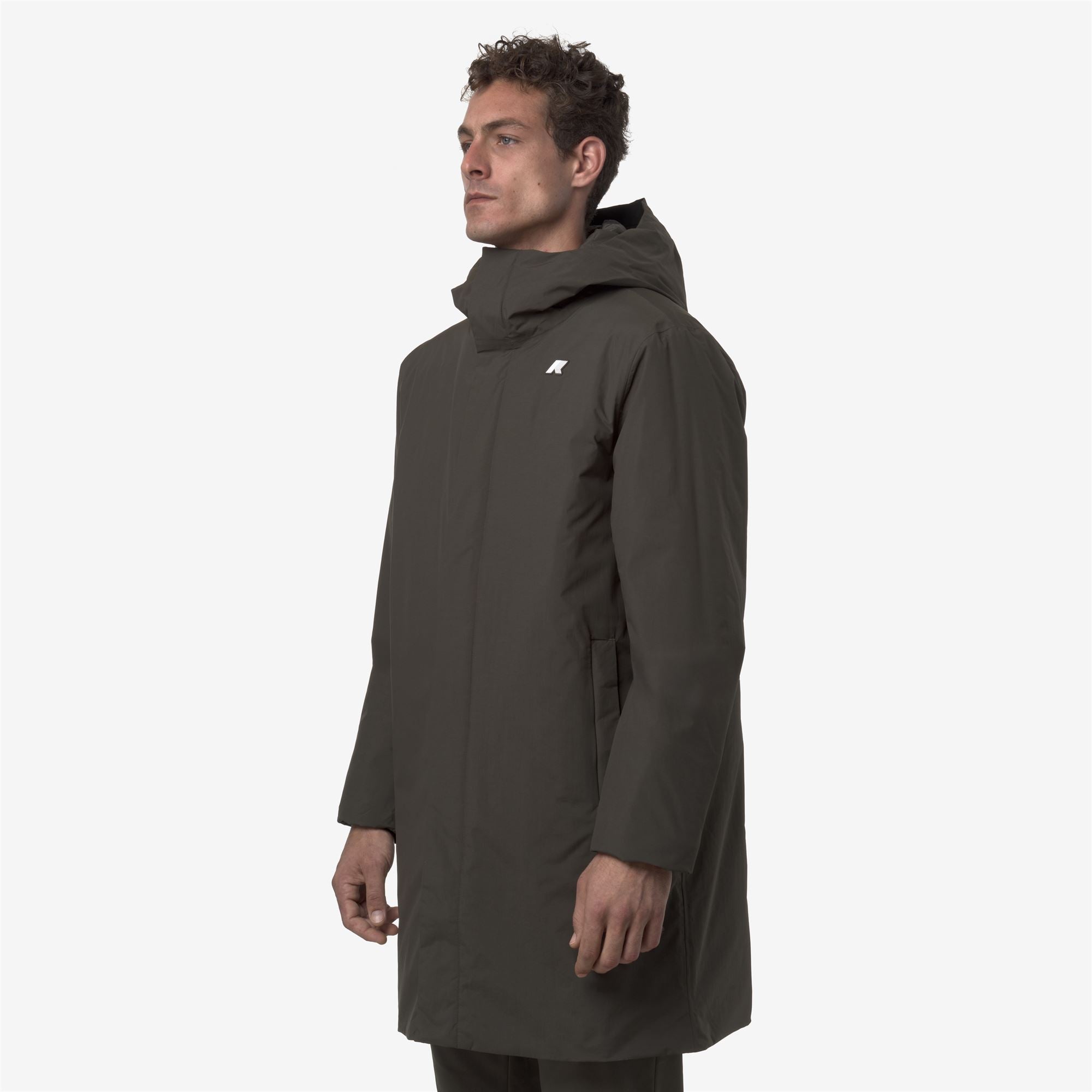 k-way-thomas-warm-ottoman-doudoune-longue-homme-black-olive image 2
