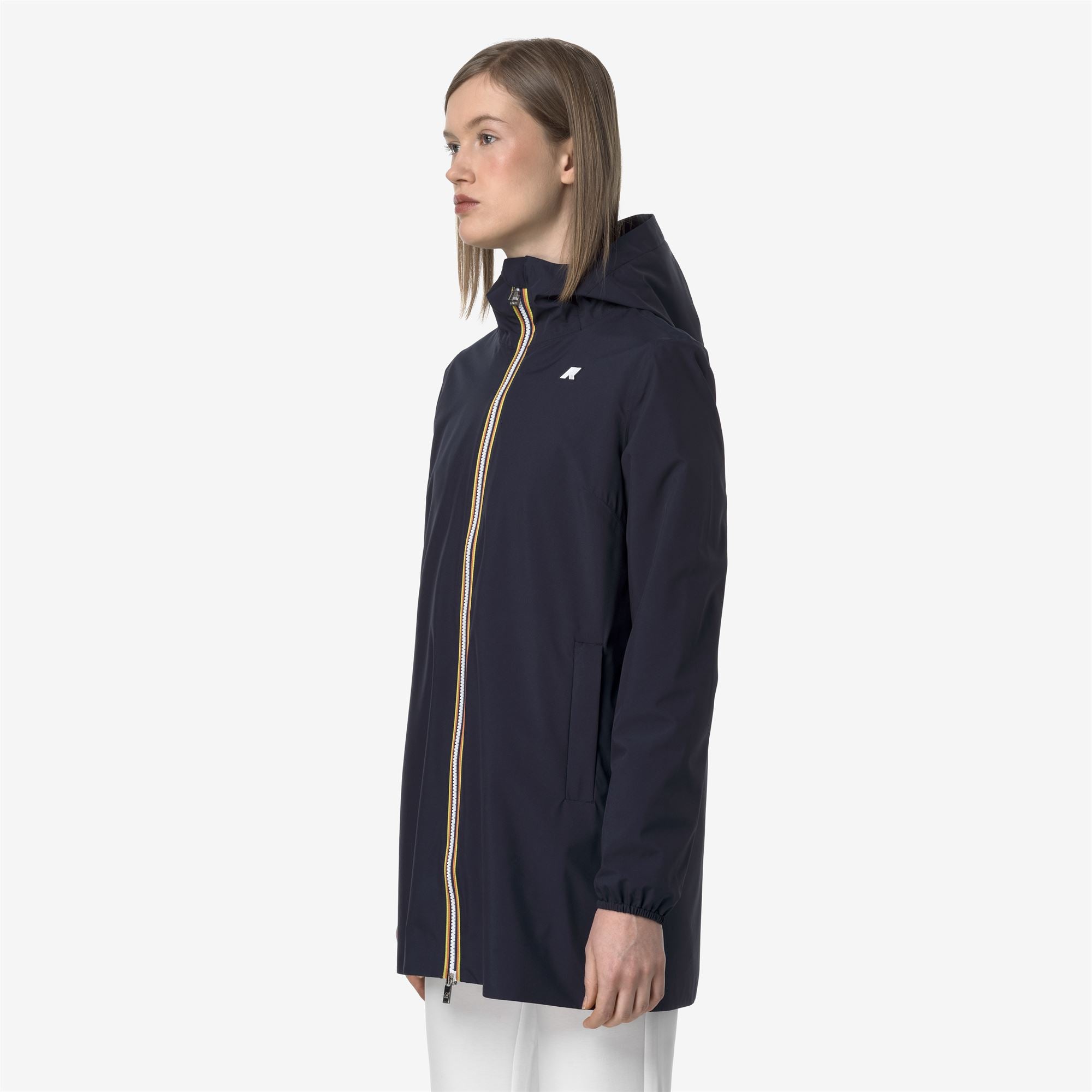 k-way-sophie-stretch-poly-jersey-veste-mi-longue-femme-blue-depth image 2