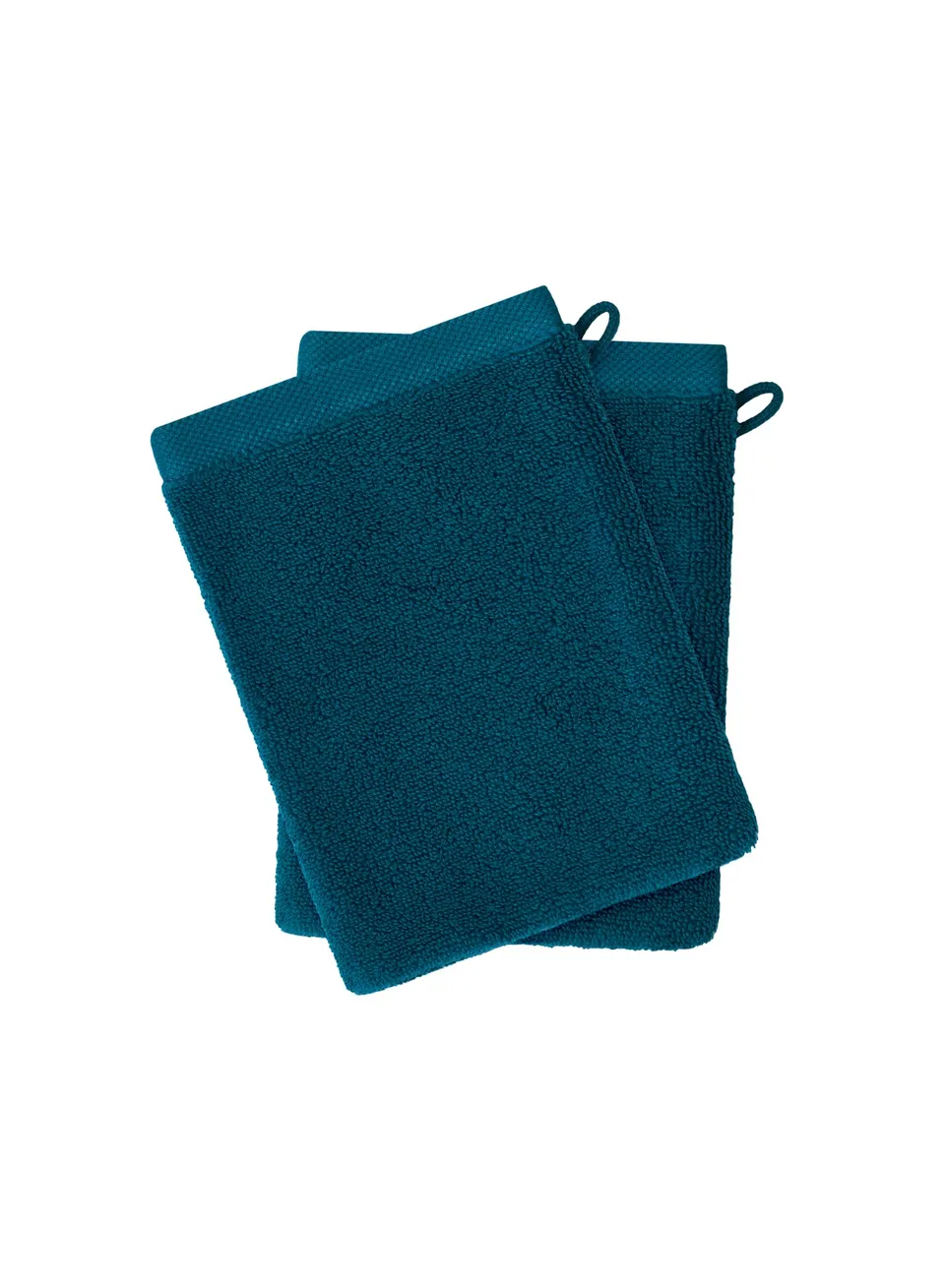 pyrenex-set-de-deux-gants-de-toilette-hana-bleu-paon image 1