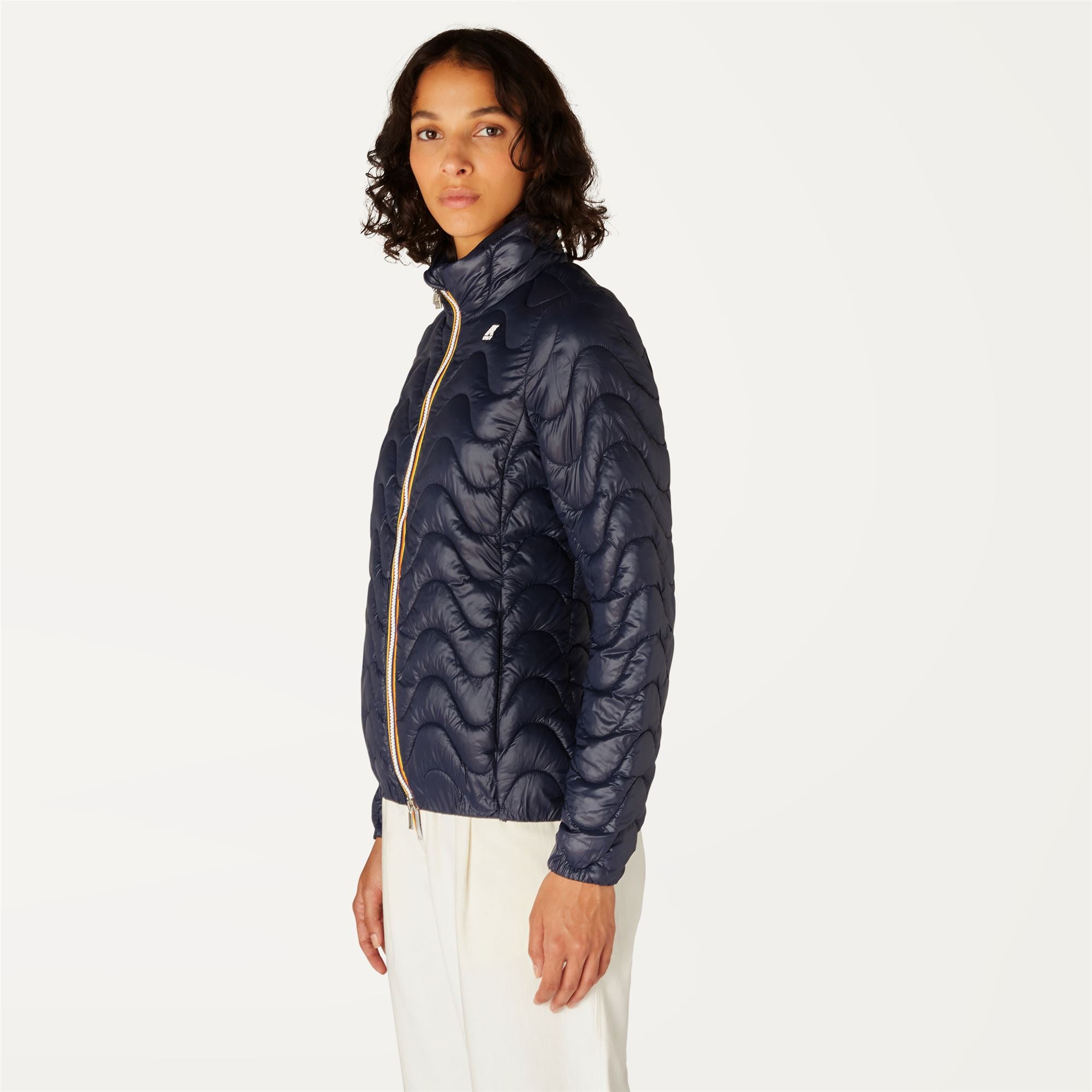 k-way-violette-quilted-warm-veste-courte-femme-blue-depth image 2