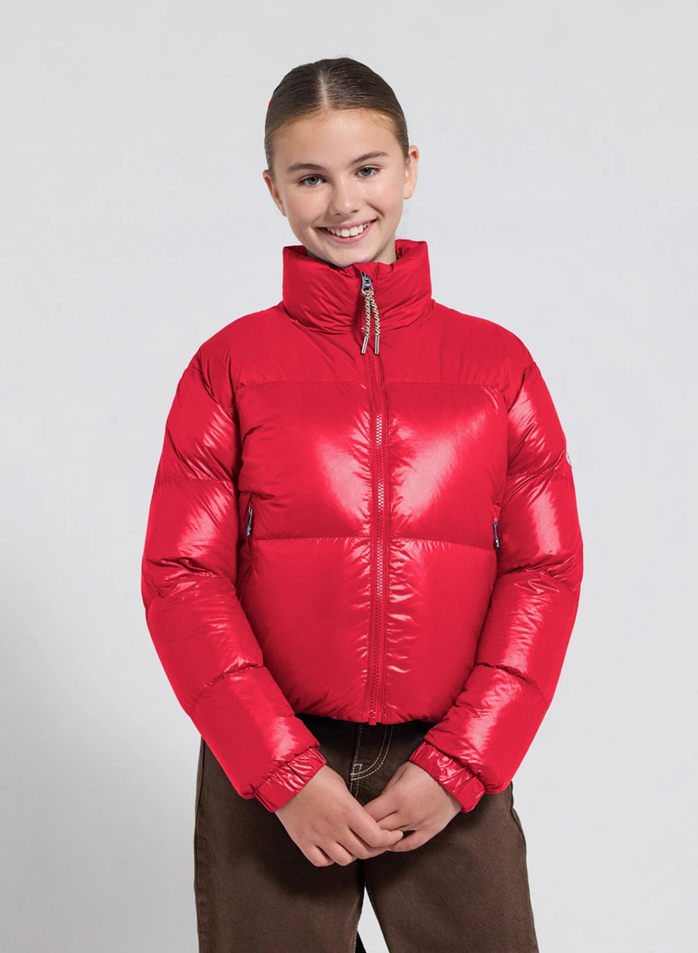 pyrenex-goldin-doudoune-brillante-fille-rouge image 1