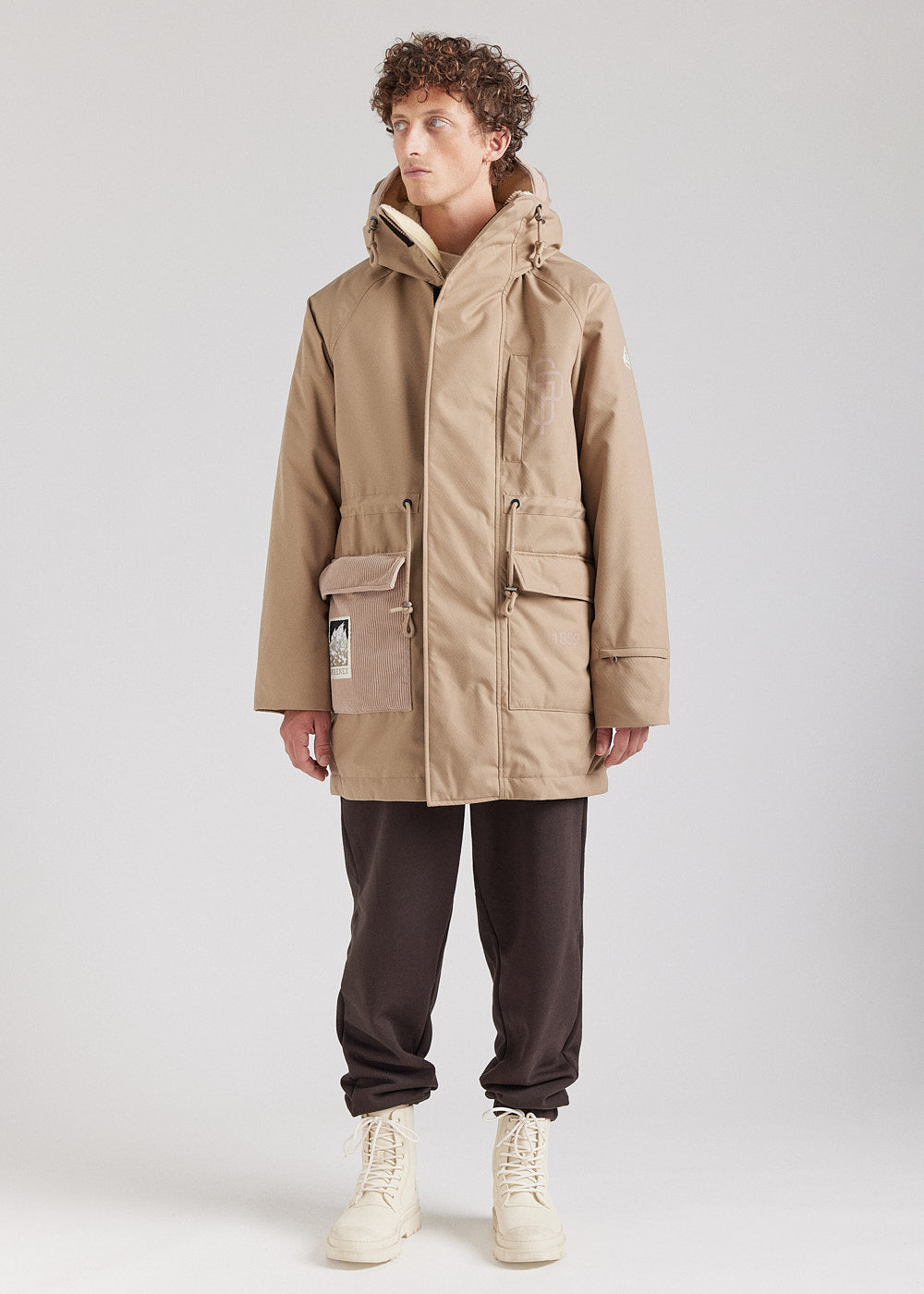 pyrenex-x-supakitch-prk-light-parka-hiver-homme-taupe image 2