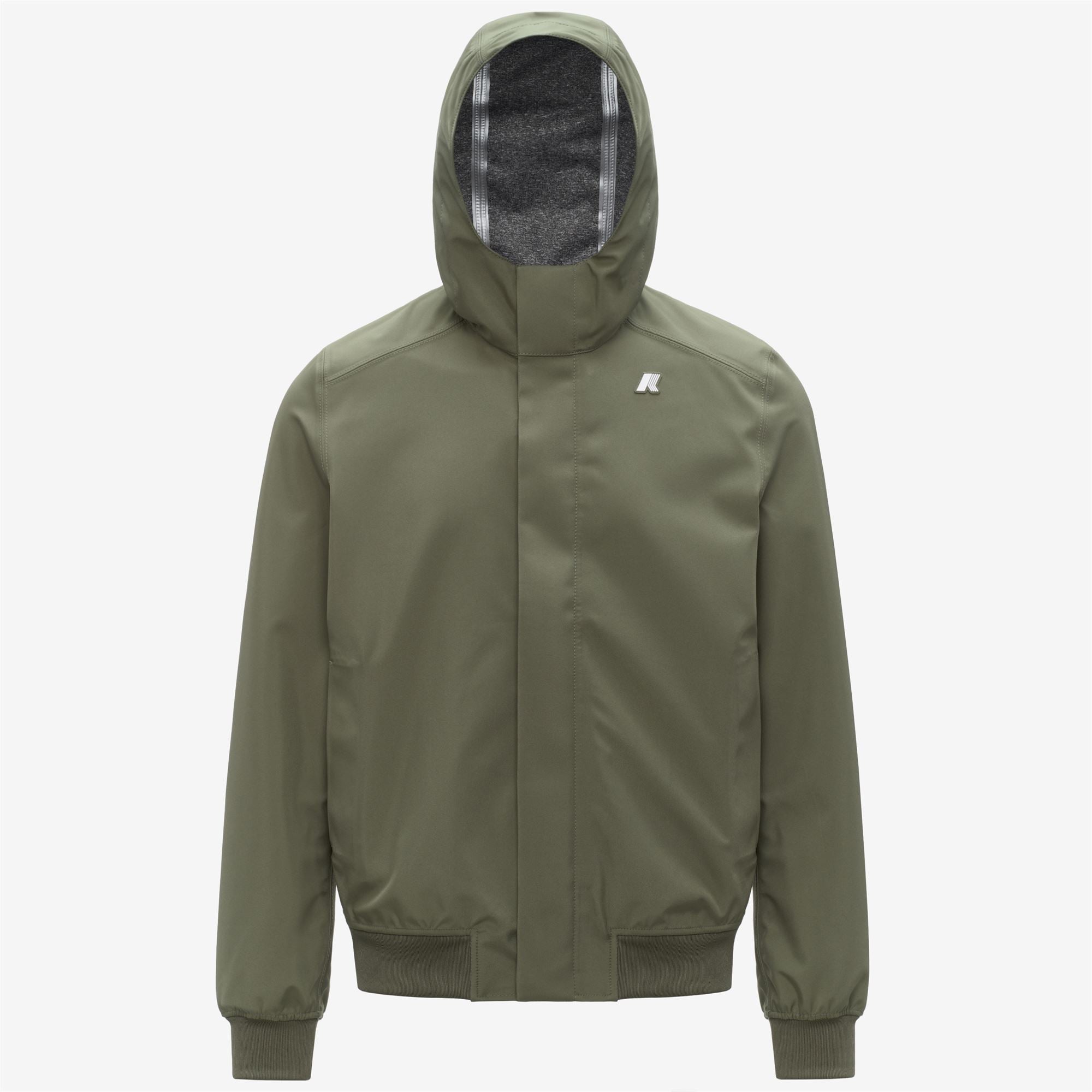 k-way-joachim-bonded-jersey-veste-court-homme-green-lichen image 5