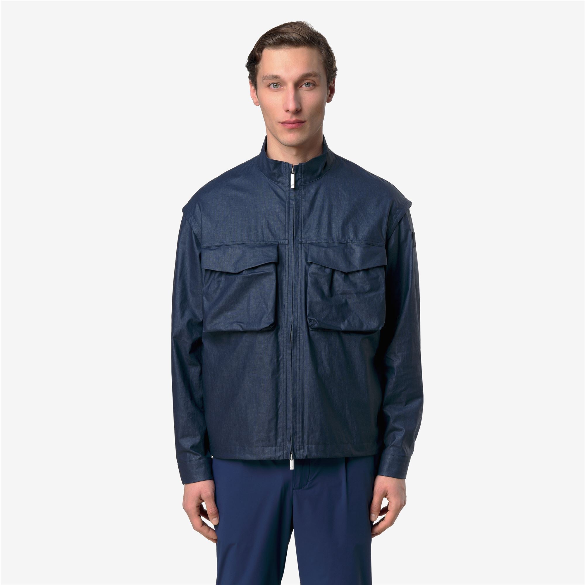 k-way-orian-natural-blend-veste-courte-homme-blue-insignia-combo image 1
