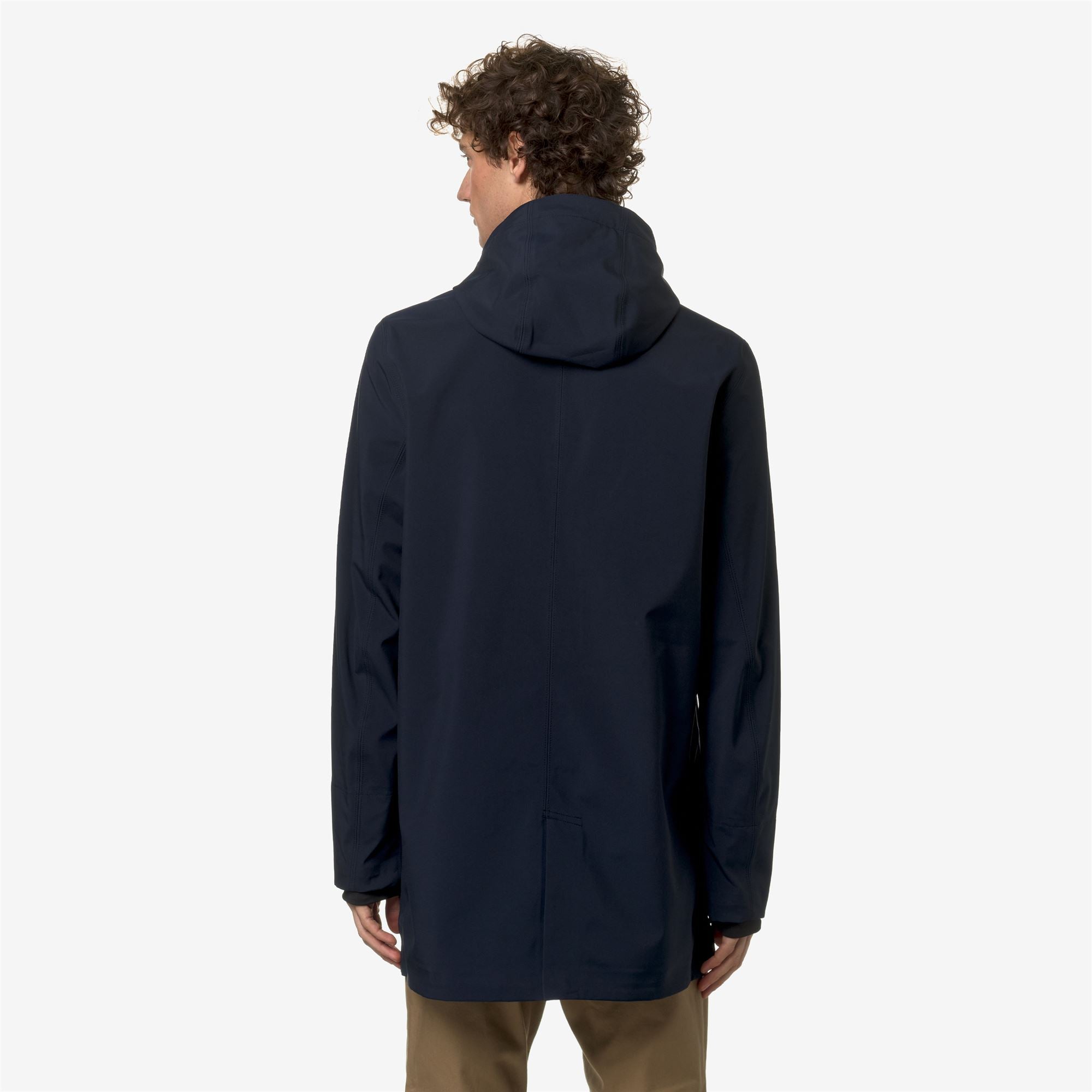 k-way-tommy-bonded-jersey-parka-3-4-homme-blue-depth image 3