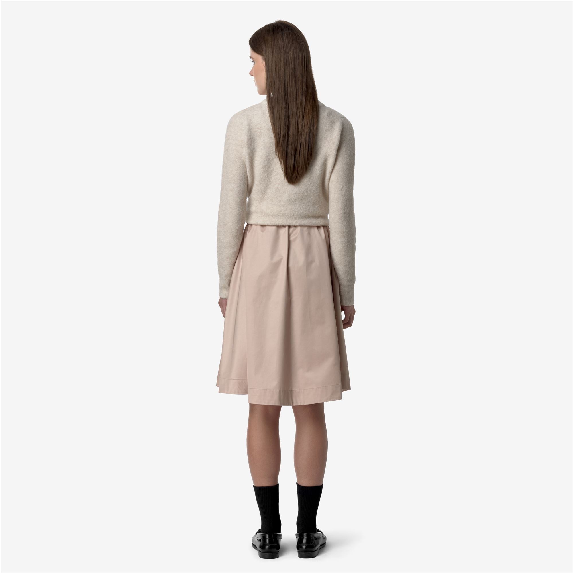 k-way-gaela-satin-jupe-midi-longuette-femme-pink-tint image 3