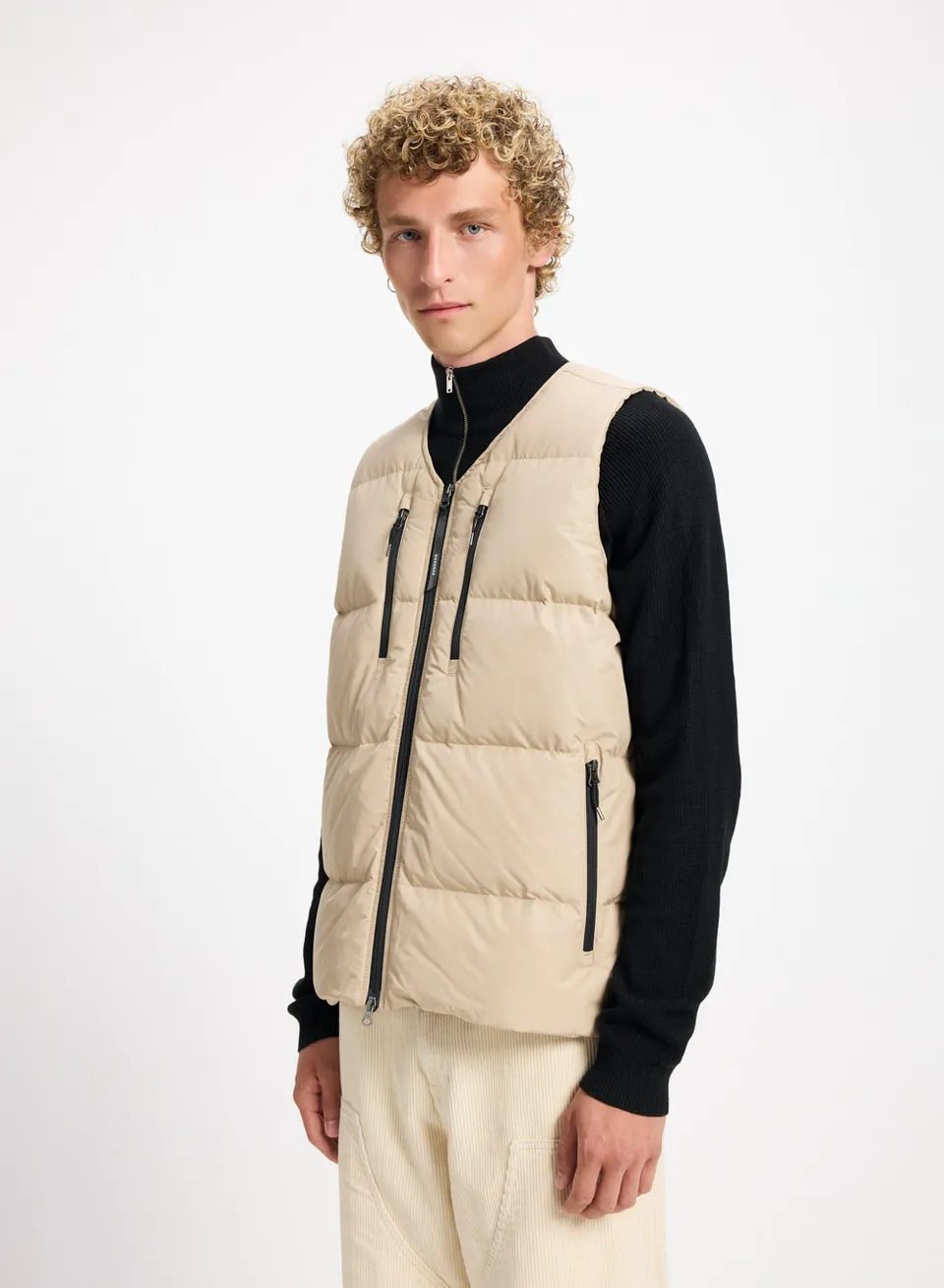 gilet-doudoune-sans-manches-homme-pyrenex-solace-beige image 1