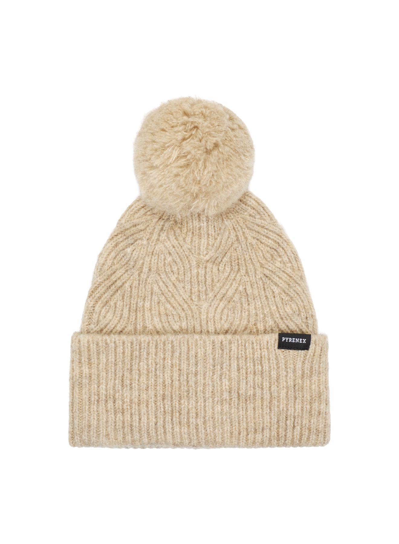 bonnet-pompon-pyrenex-elur-beige-clair image 2