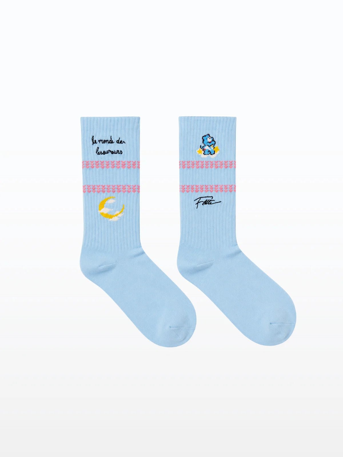 flotte-chaussettes-bisounours-hautes-coton-mixte image 1