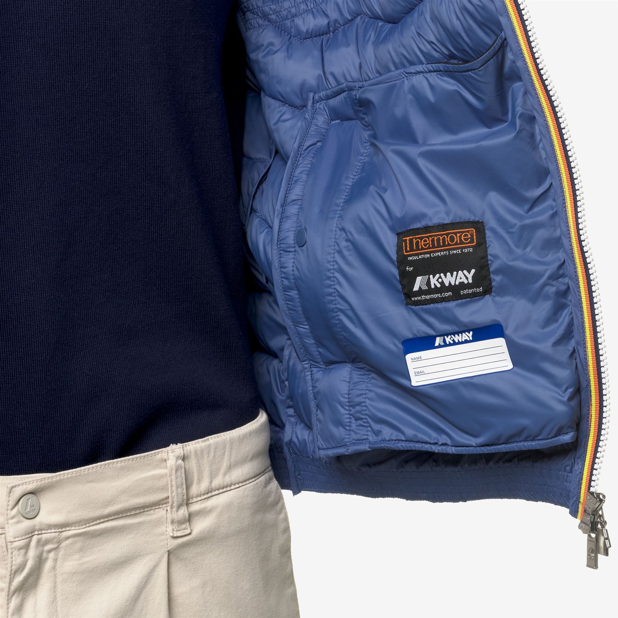 k-way-valen-quilted-warm-gilet-veste-homme-blue-fiord image 4
