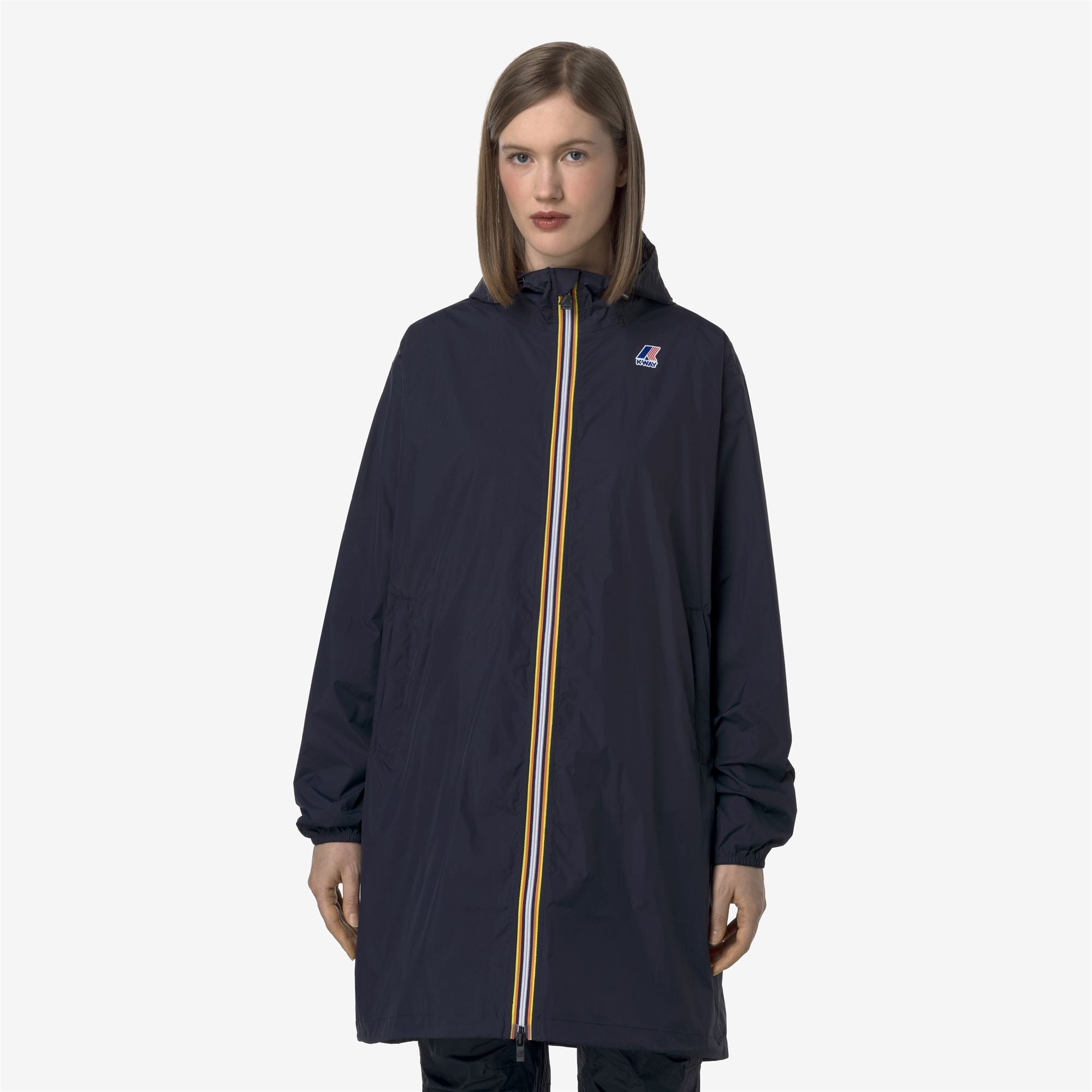k-way-le-vrai-4-0-eiffel-east-manteau-pluie-long-unisexe-blue-depth image 2