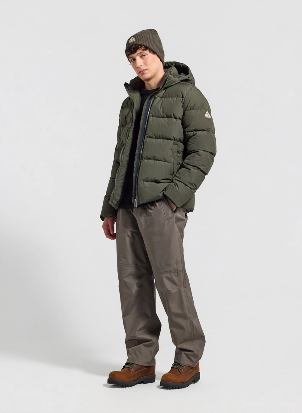 pyrenex-spoutnic-doudoune-homme-capuche-amovible-kaki-fonc image 2