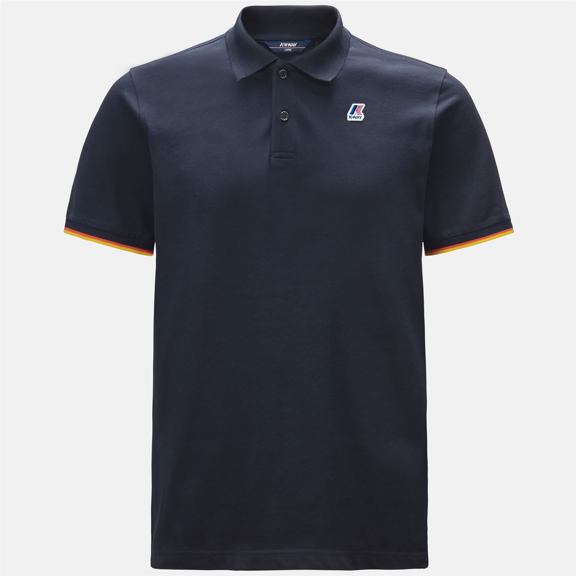 k-way-vincent-contrast-stretch-polo-homme-blue-depth image 5