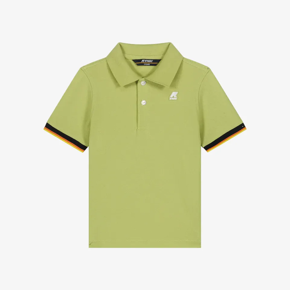 k-way-p-vincent-polo-gar-on-green-celery image 1