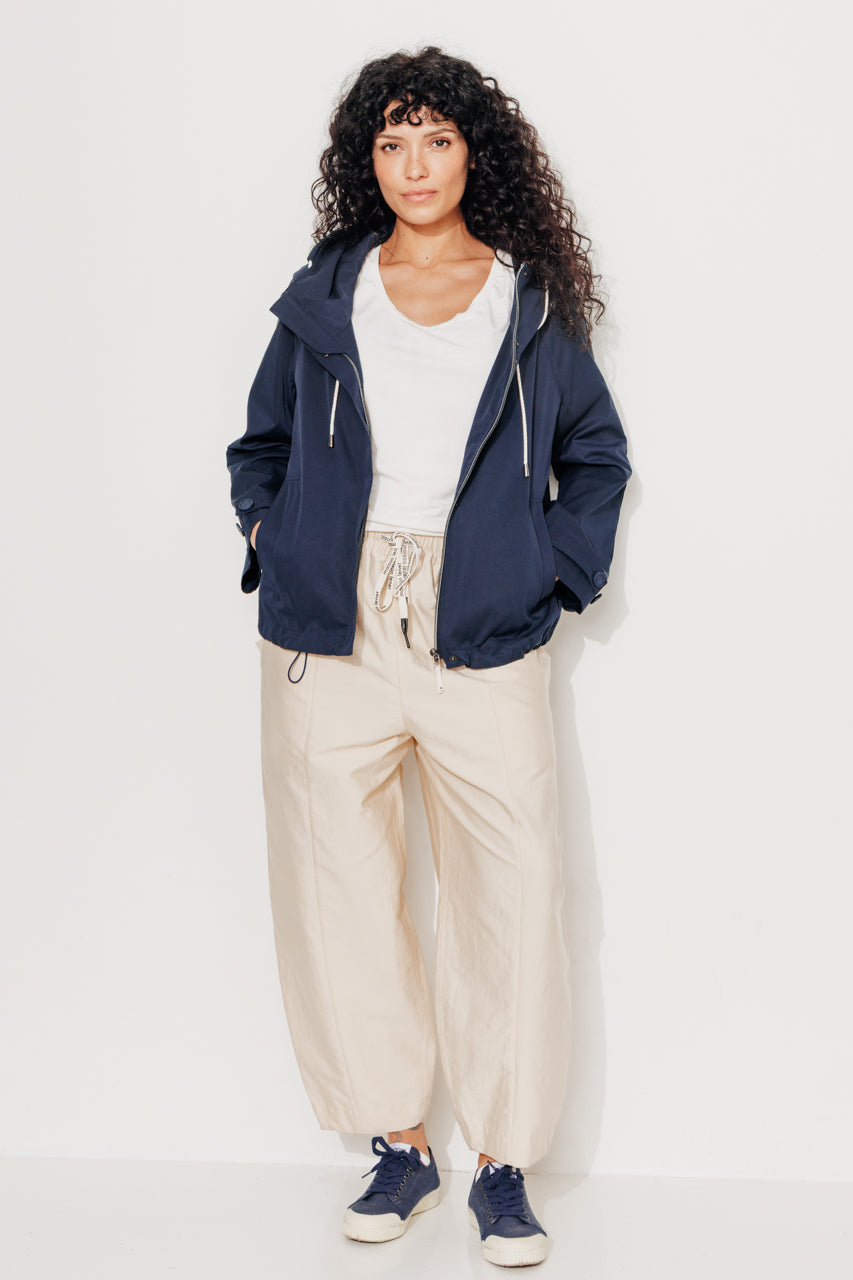 trench-coat-tanzac-parka-courte-d-perlante-bleu-marine image 3
