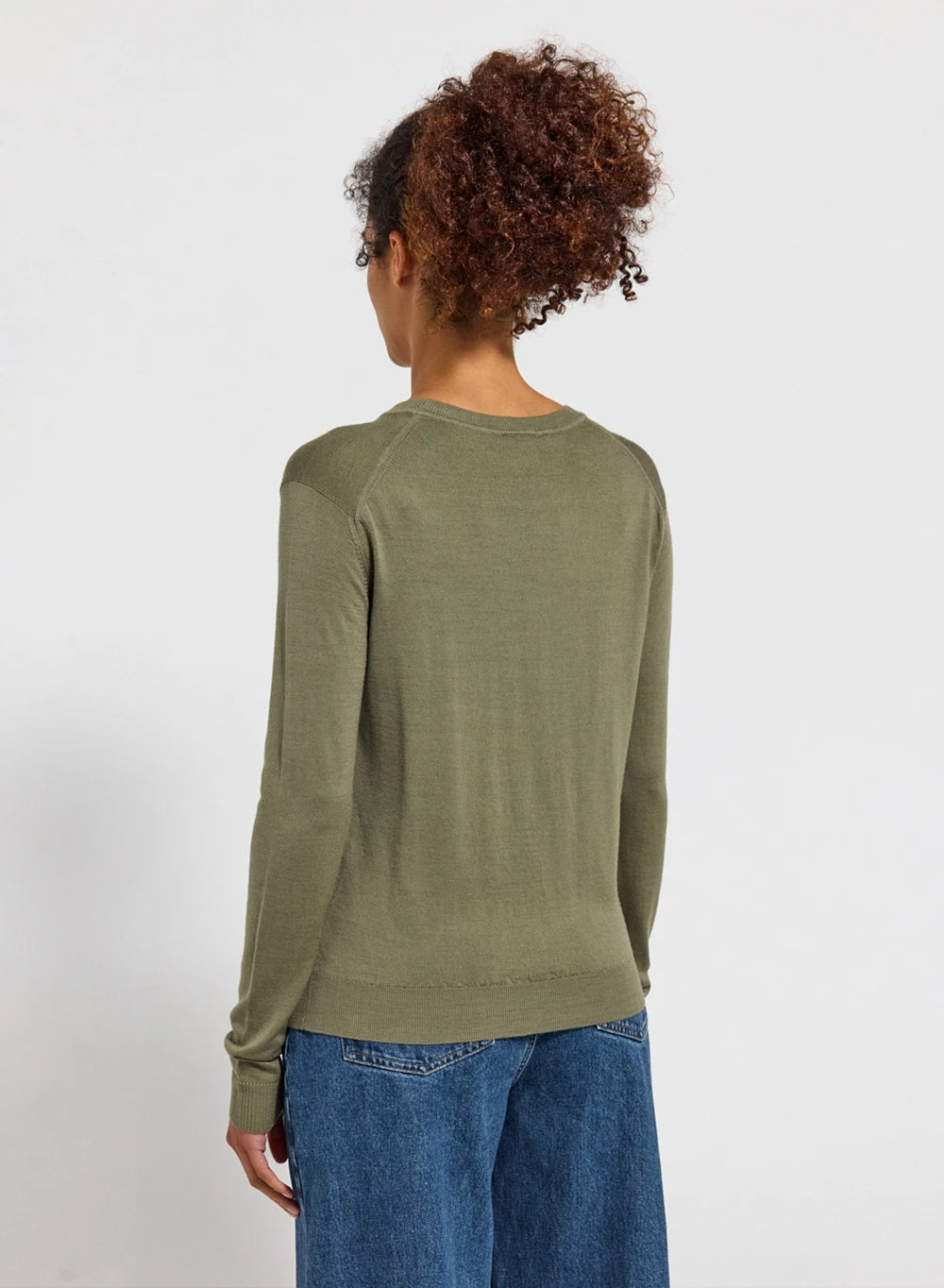 pyrenex-mysig-pull-col-rond-laine-m-rinos-femme-kaki image 2