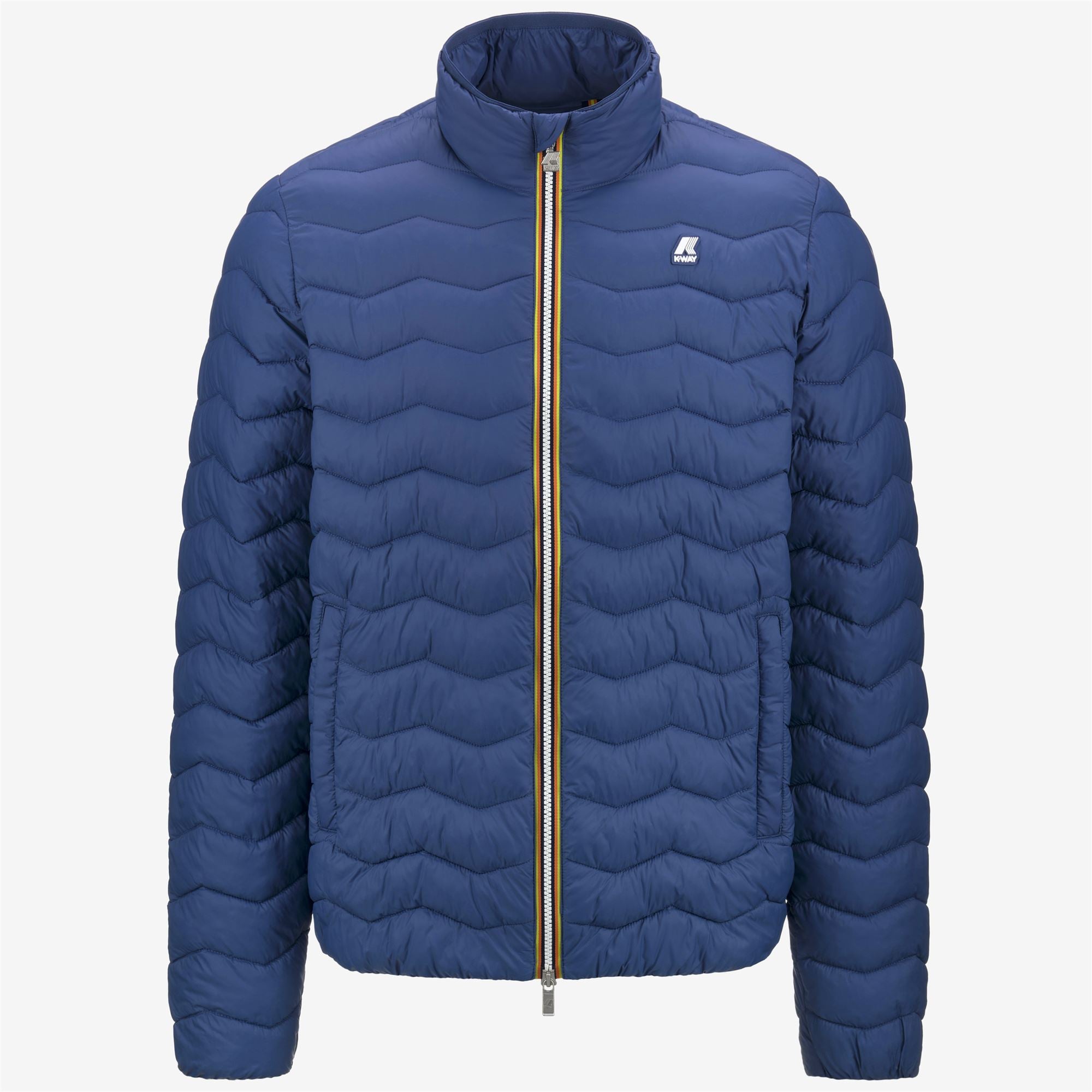 k-way-valentine-quilted-warm-veste-courte-homme-blue-fiord image 5