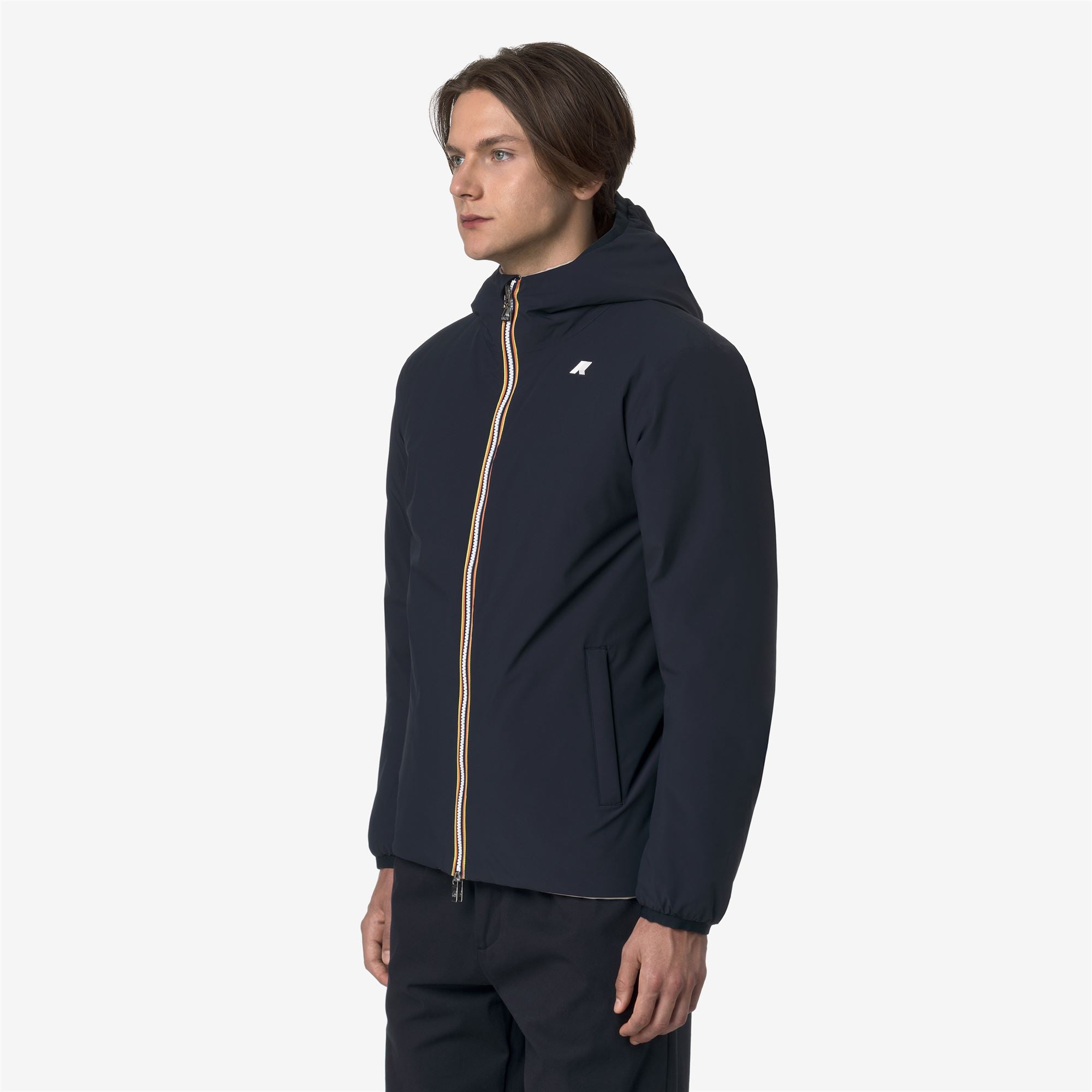 k-way-jack-st-warm-double-veste-r-versible-homme-blue-depth-beige-cashmere image 2