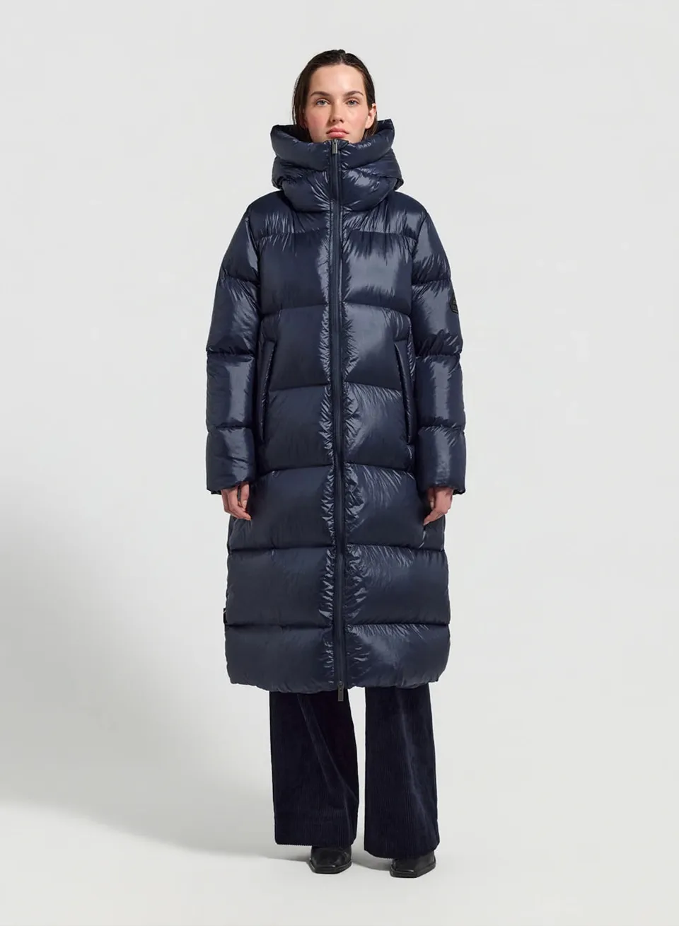 pyrenex-oriela-doudoune-longue-femme-bleu-marine image 1