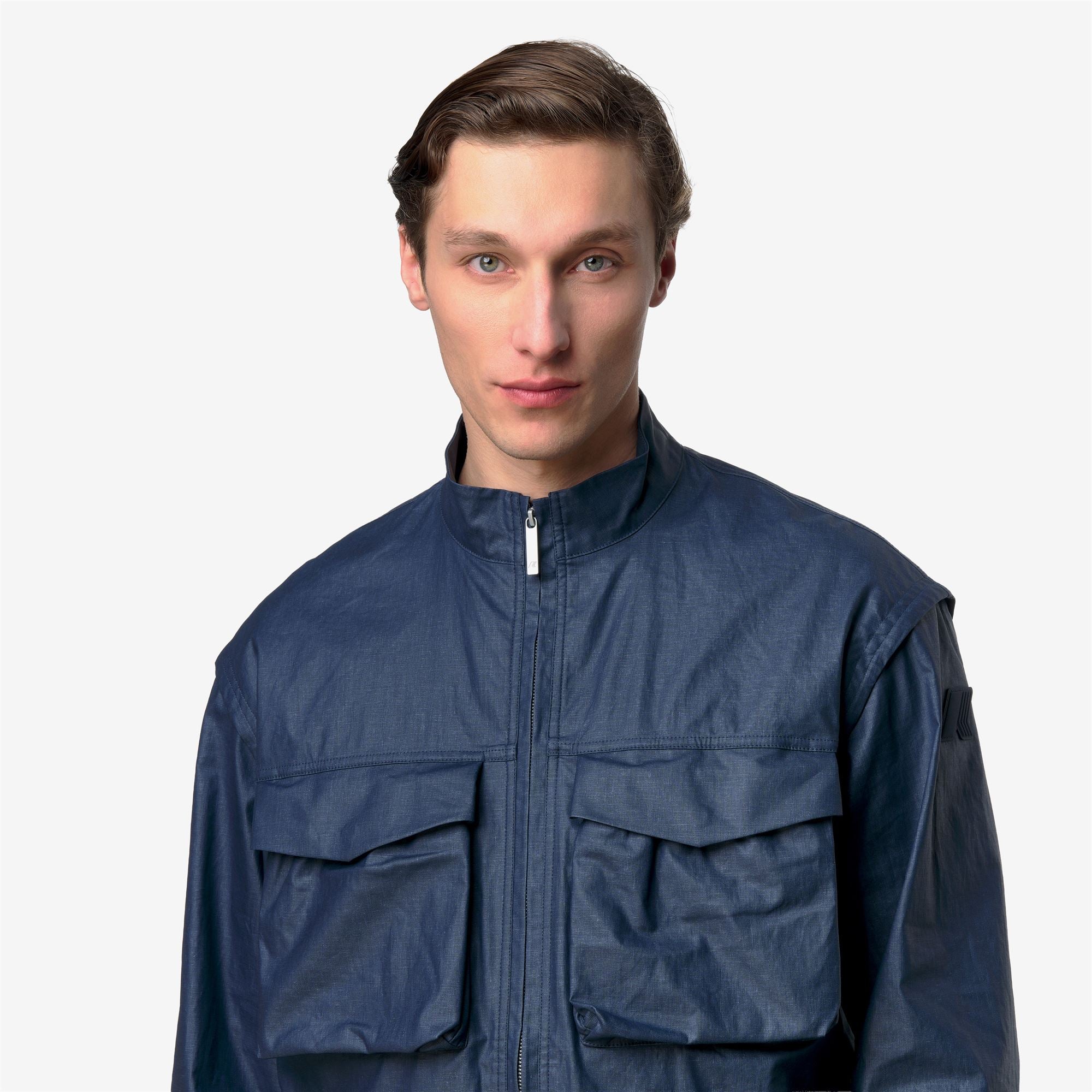 k-way-orian-natural-blend-veste-courte-homme-blue-insignia-combo image 4