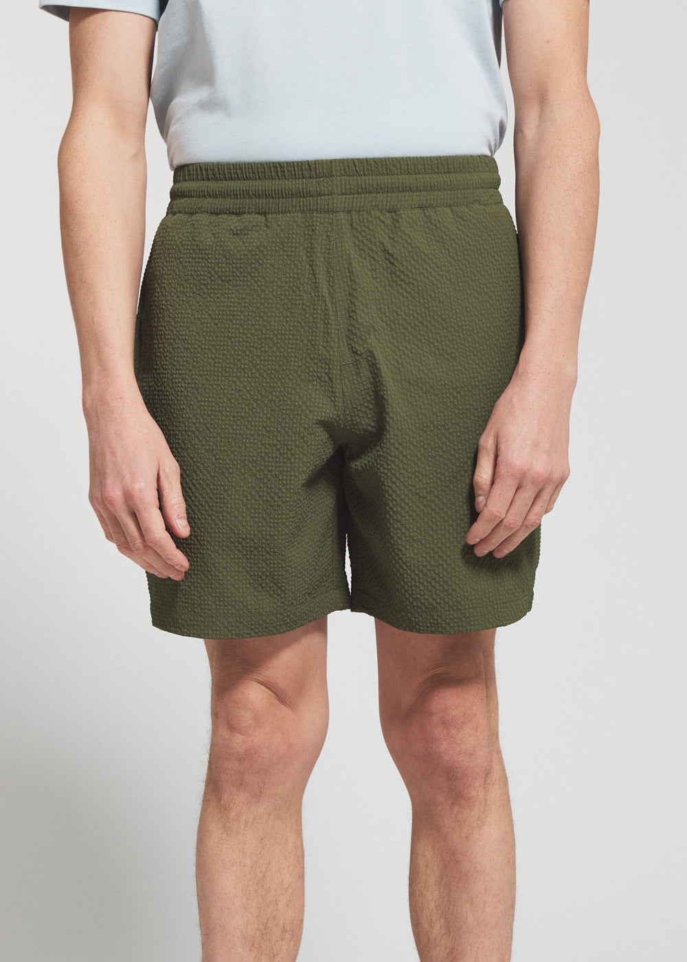 short-homme-pyrenex-horzain-kaki-en-tissu-l-ger-seersucker image 6