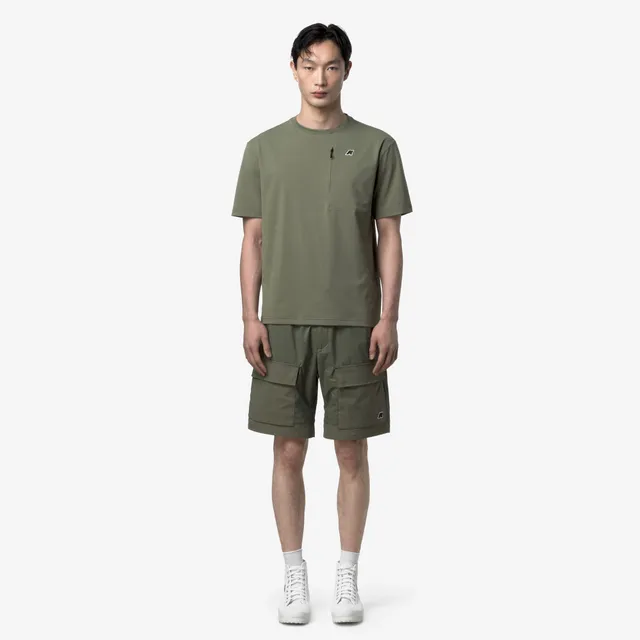 k-way-breger-short-de-sport-homme-green-lichen image 1