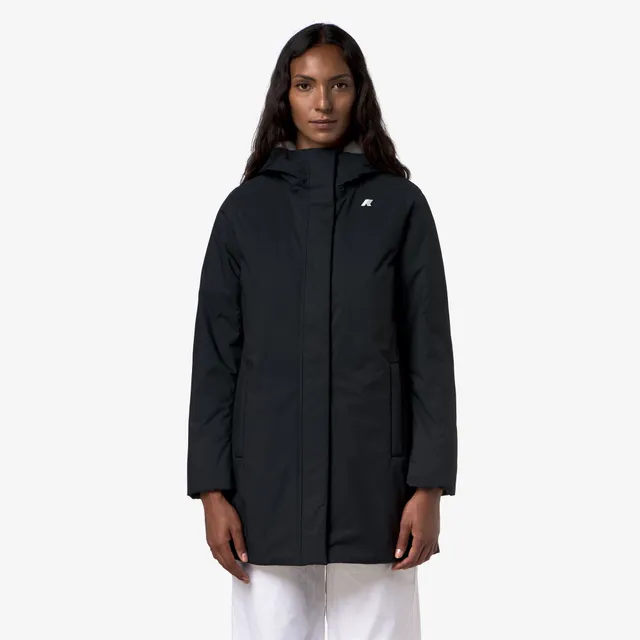 k-way-sophie-twill-soft-beaver-veste-3-4-femme-black-pure-grey-warm image 1