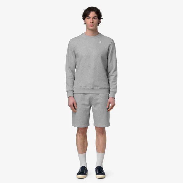 k-way-erik-french-terry-short-de-sport-homme-grey-mid-mel image 1