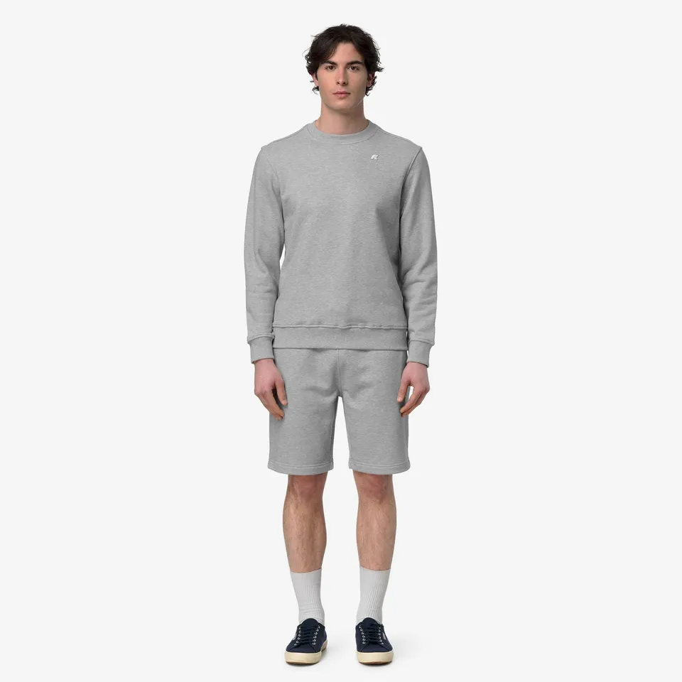 k-way-erik-french-terry-short-de-sport-homme-grey-mid-mel image 1