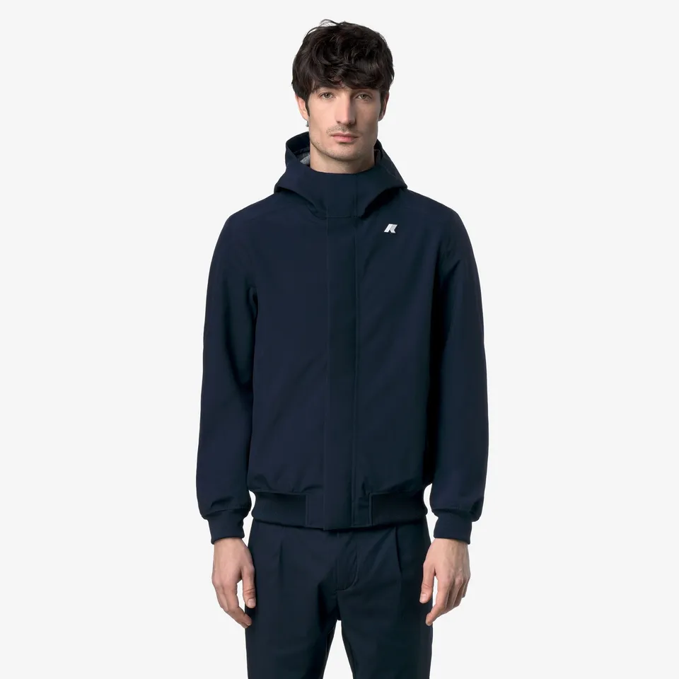 k-way-joachim-bonded-jersey-veste-courte-homme-blue-depth image 1