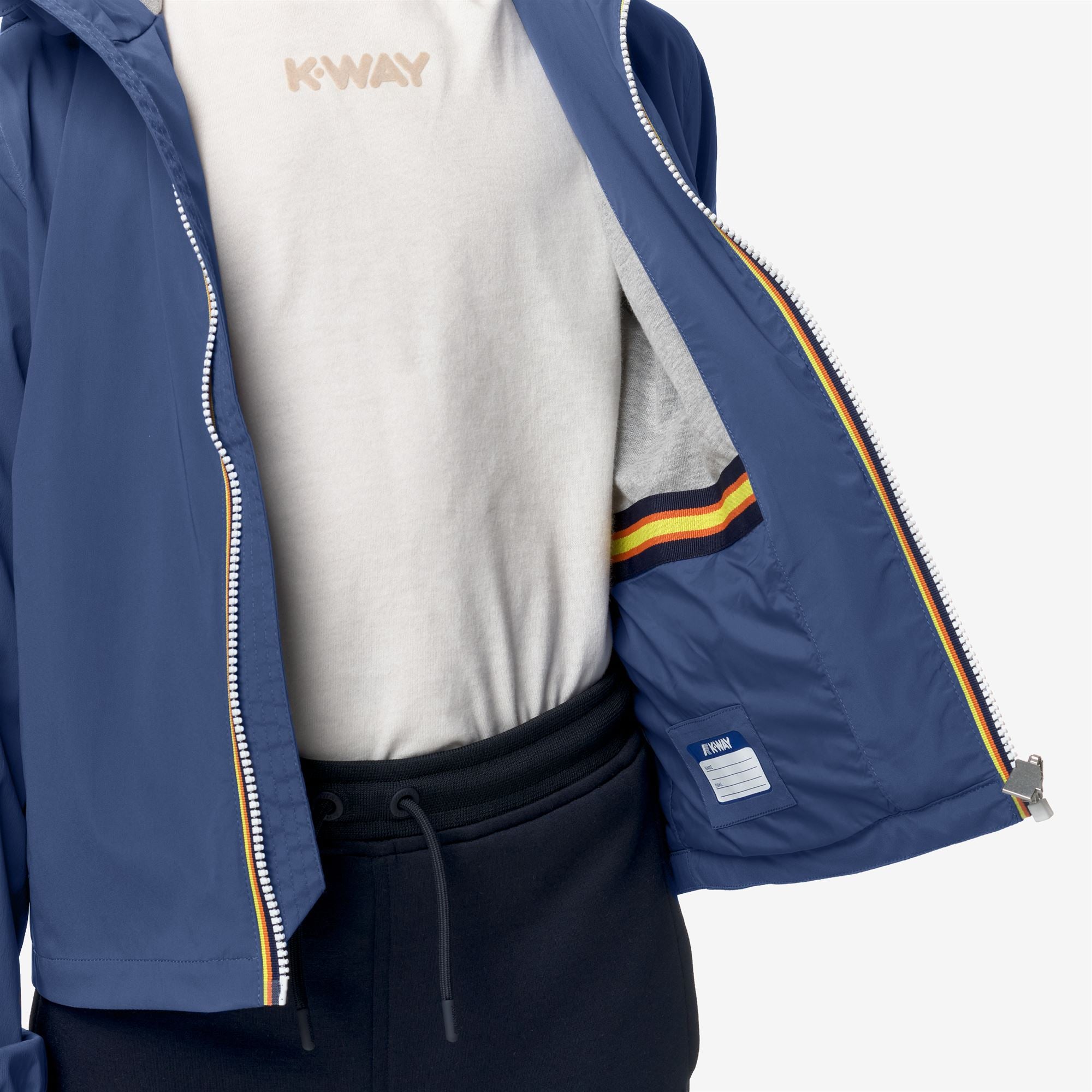 k-way-p-jack-stretch-nylon-jersey-veste-courte-gar-on-blue-fiord image 4