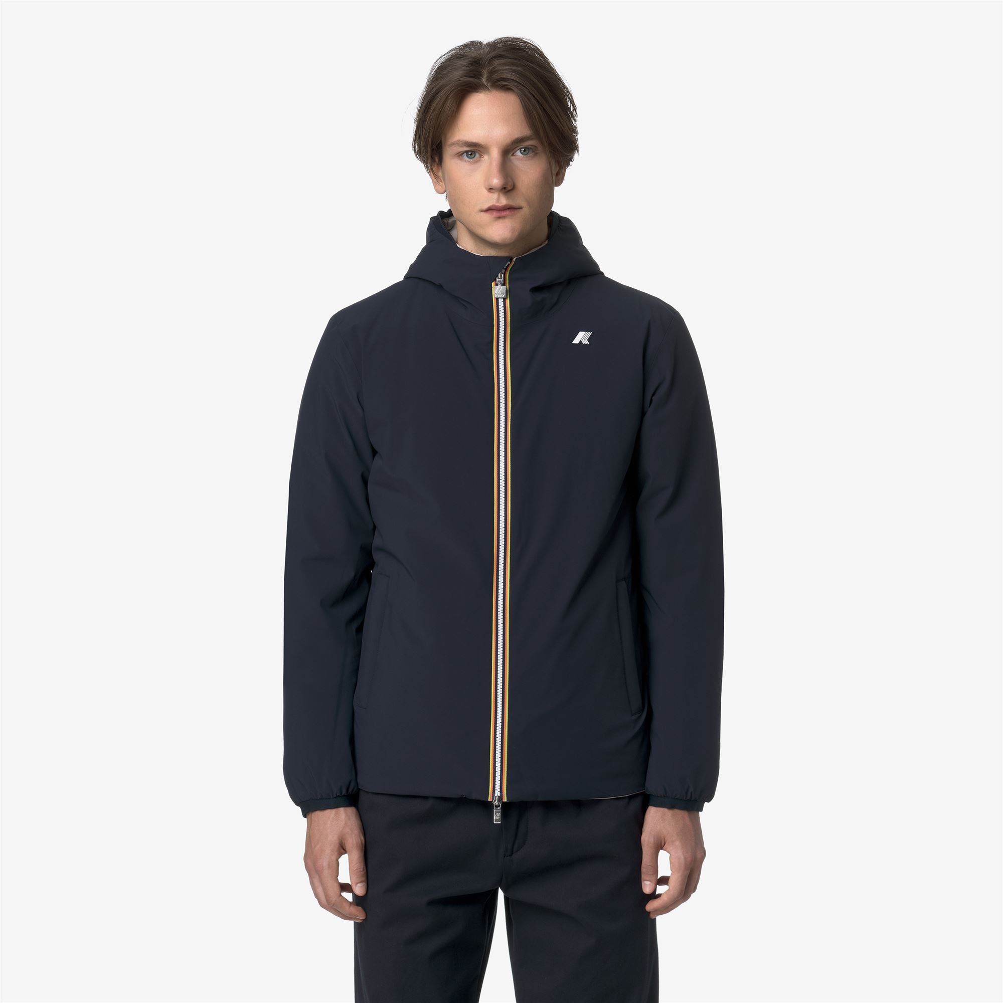 k-way-jack-st-warm-double-veste-r-versible-homme-blue-depth-beige-cashmere image 7