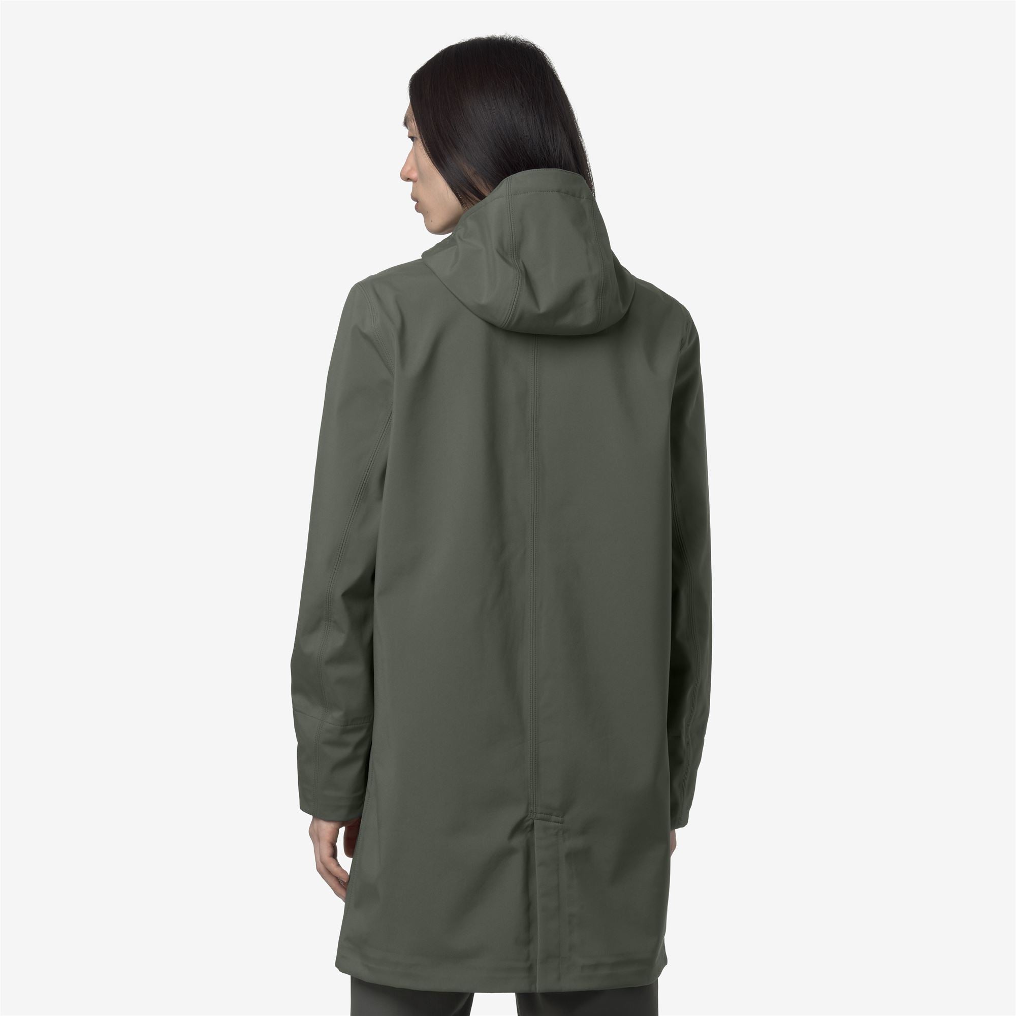 k-way-thomas-bonded-veste-longue-homme-green-blackish-blue-depth image 3