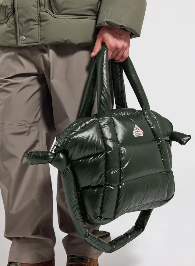 pyrenex-sac-cabas-matelass-duvet-hollow-kaki-fonc image 1