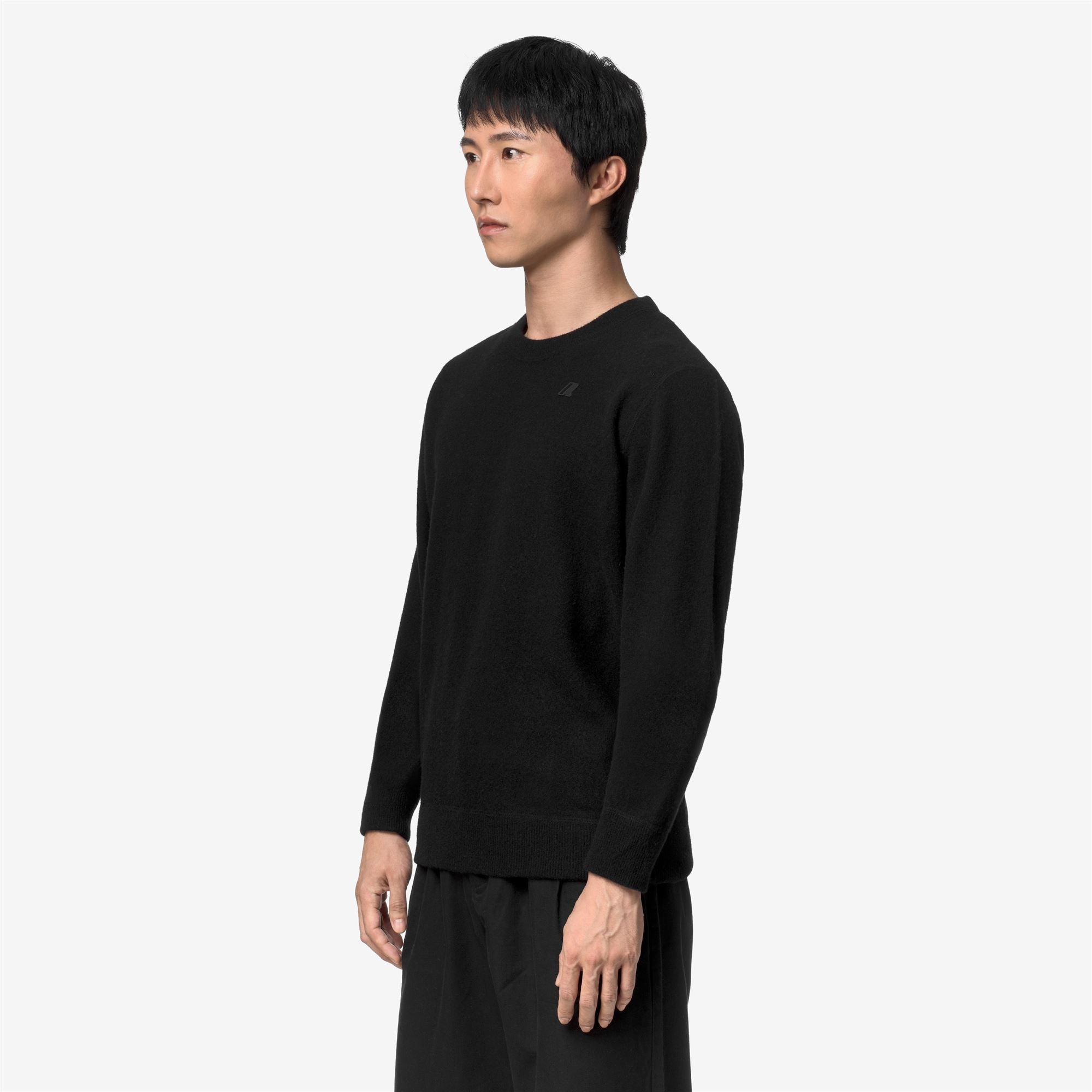 k-way-sebastien-fleece-stitch-pull-homme-black-pure-100-laine image 2